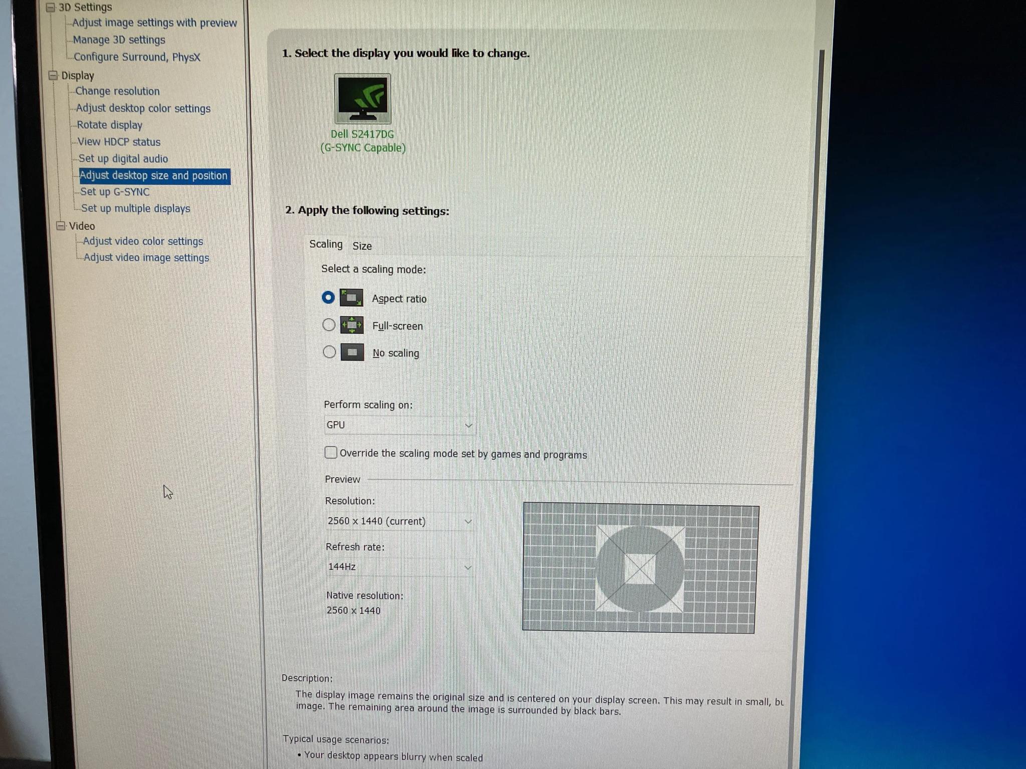Dell S2417DG - 24" 1440p 144Hz Gaming Monitor