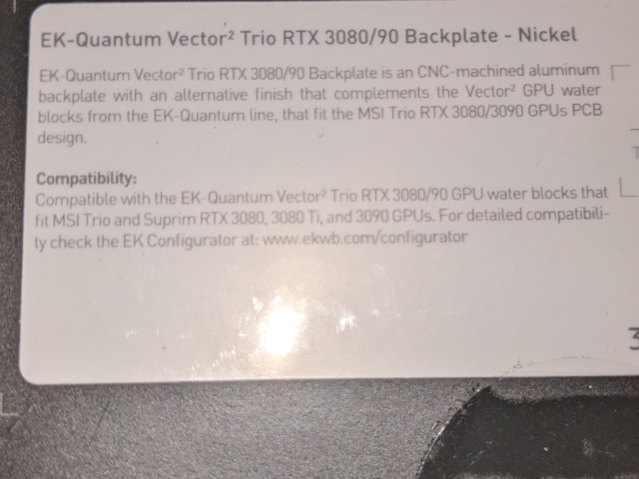 EK-Quantum Vector² Trio RTX 3080/3090 GPU Water Block – NEW