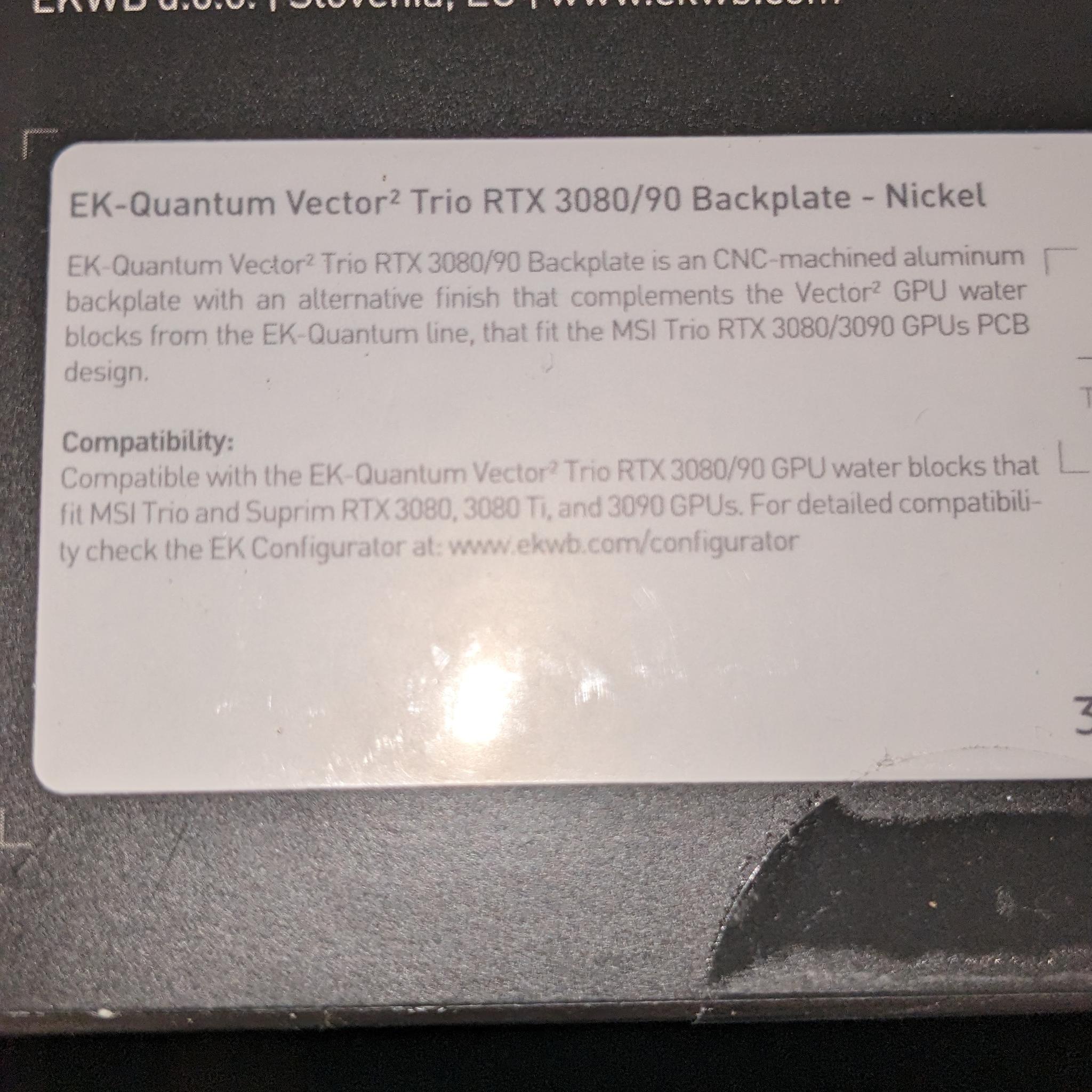 EK-Quantum Vector² Trio RTX 3080/3090 GPU Water Block – NEW