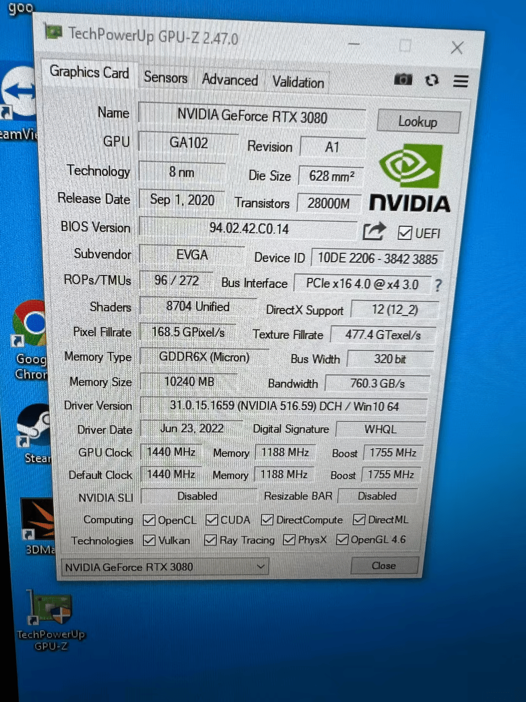 EVGA - GeForce RTX 3080 XC3 ULTRA GAMING 10GB (FHR)