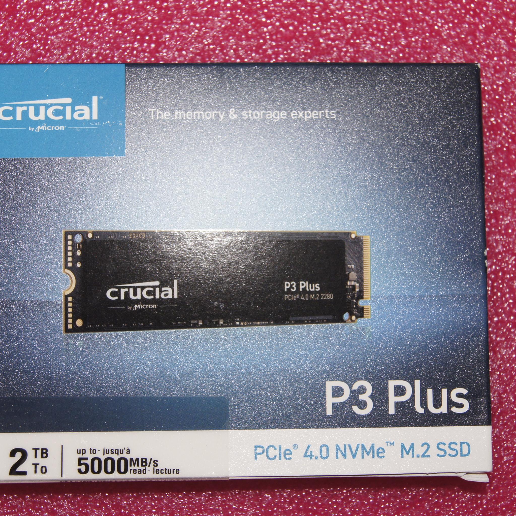 Crucial P3 Plus 2TB PCIe M.2 2280 SSD - 2TB