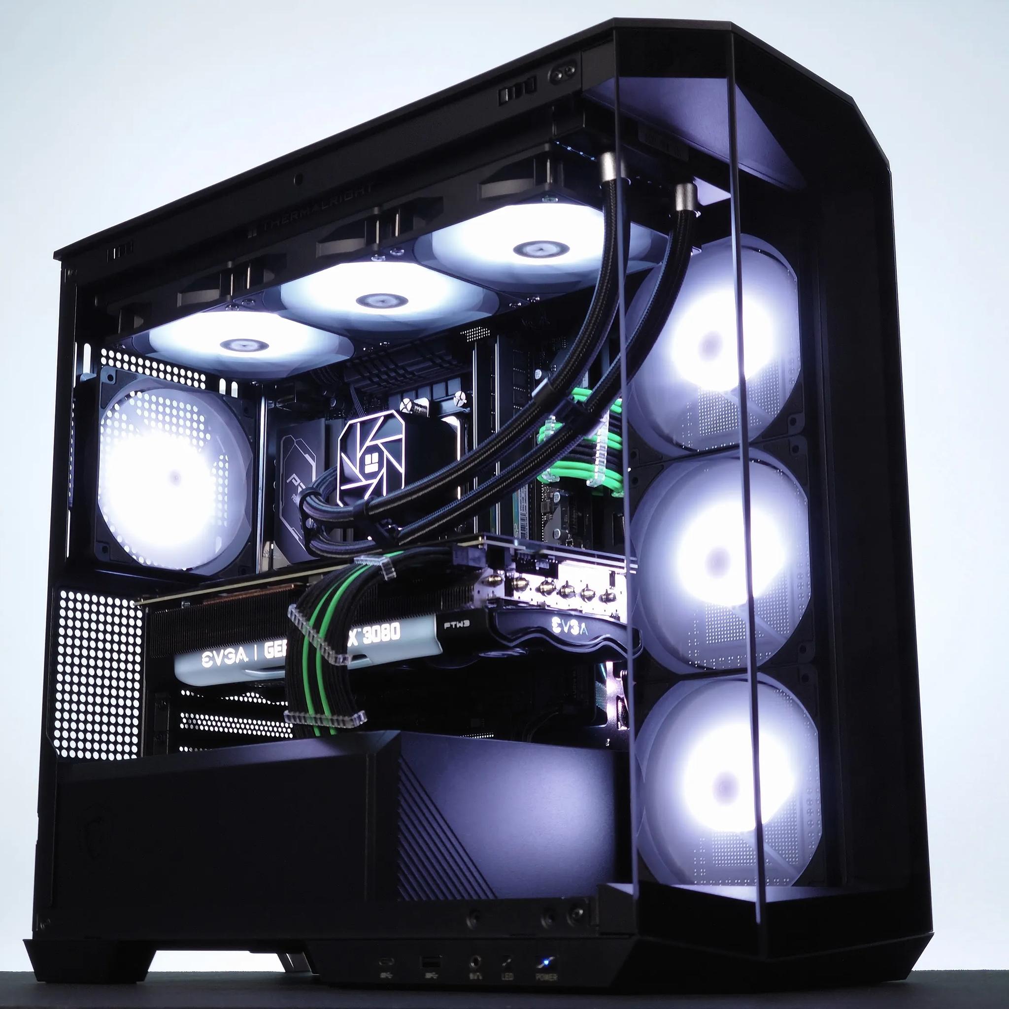 💚🖤Liquid Cooled Gaming PC❇️Nvidia RTX 3080 10GB❇️Intel i7 12700KF 12 core❇️32GB DDR4❇️1TB NVME