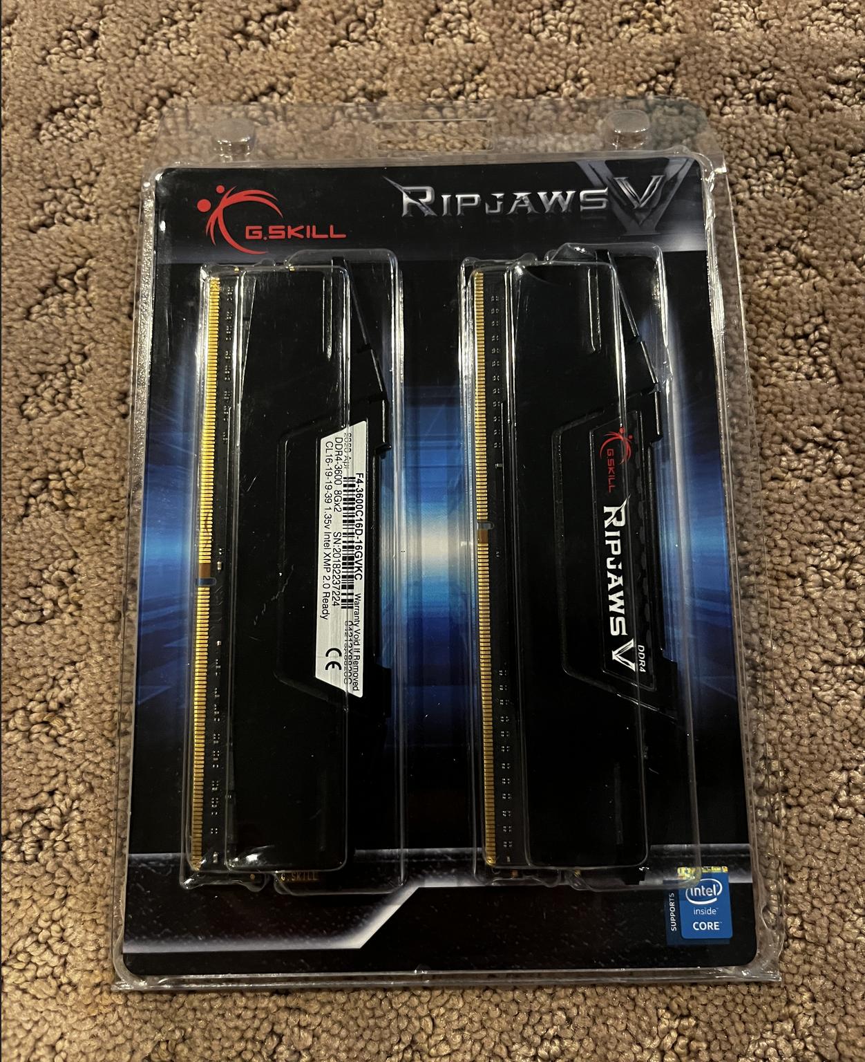 G.SKILL Ripjaws V Series DDR4 RAM 16GB (2x8GB) 3600 CL16