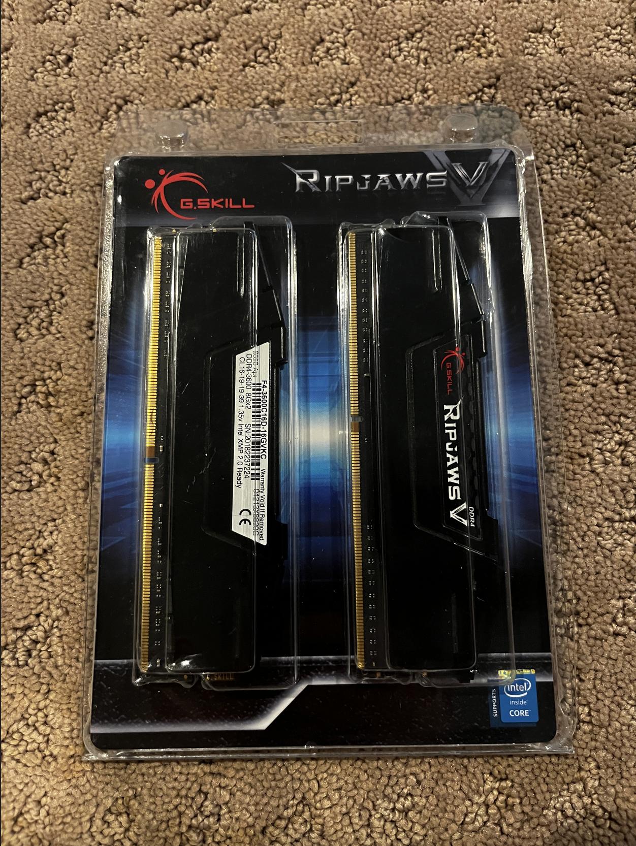 G.SKILL Ripjaws V Series DDR4 RAM 16GB (2x8GB) 3600 CL16