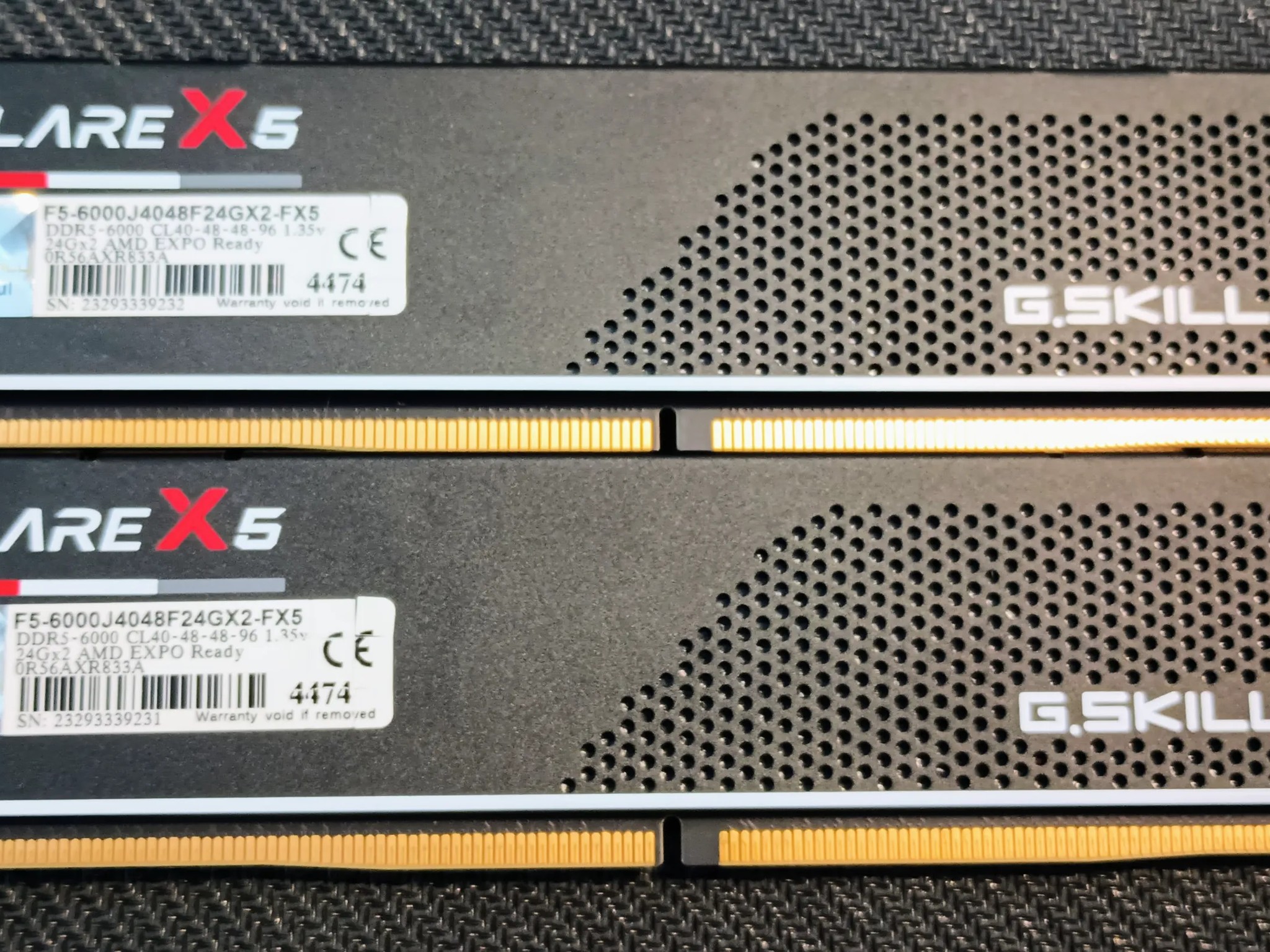 G.SKILL Flare X5 DDR5 6000 cl40 48GB (2x24GB) Memory Kit AMD EXPO (F5-6000J4048F24GX2-FX5)