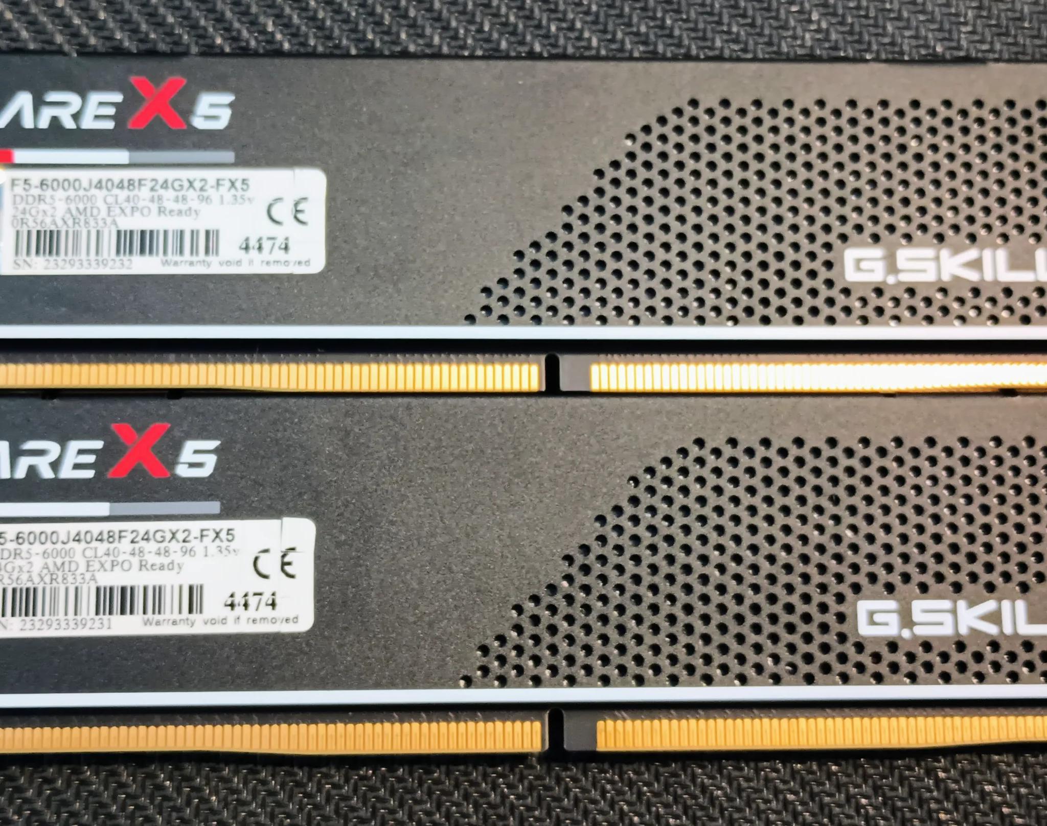 G.SKILL Flare X5 DDR5 6000 cl40 48GB (2x24GB) Memory Kit AMD EXPO (F5-6000J4048F24GX2-FX5)