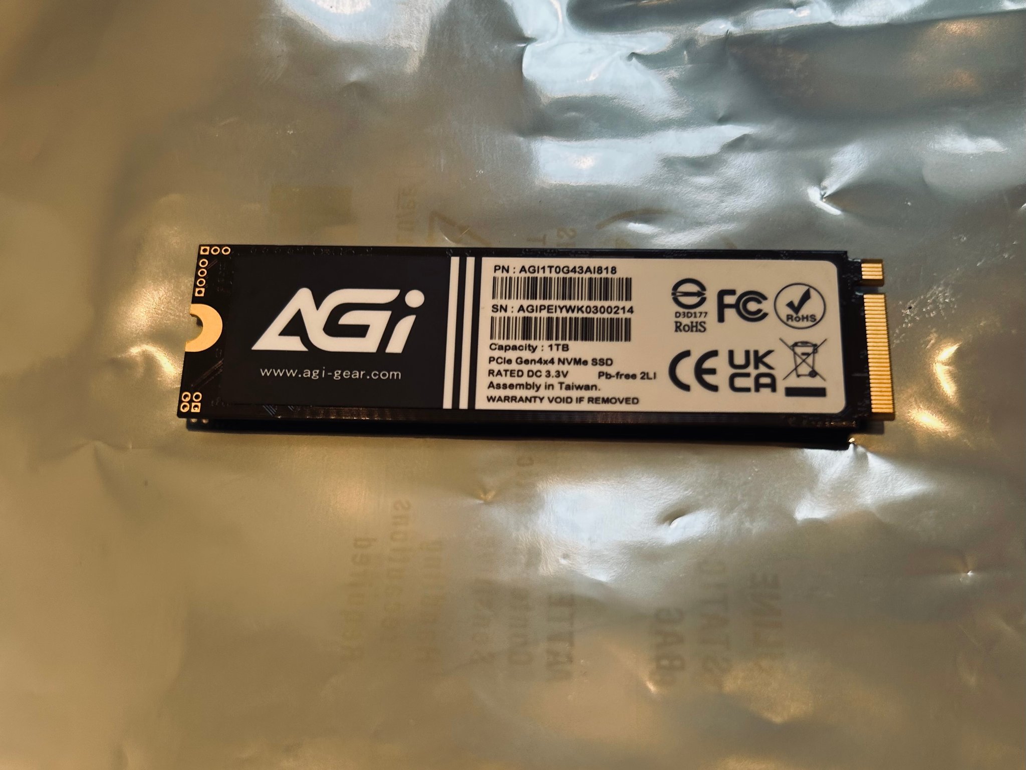 AGI 1TB Pcle gen4 Nvme ssd