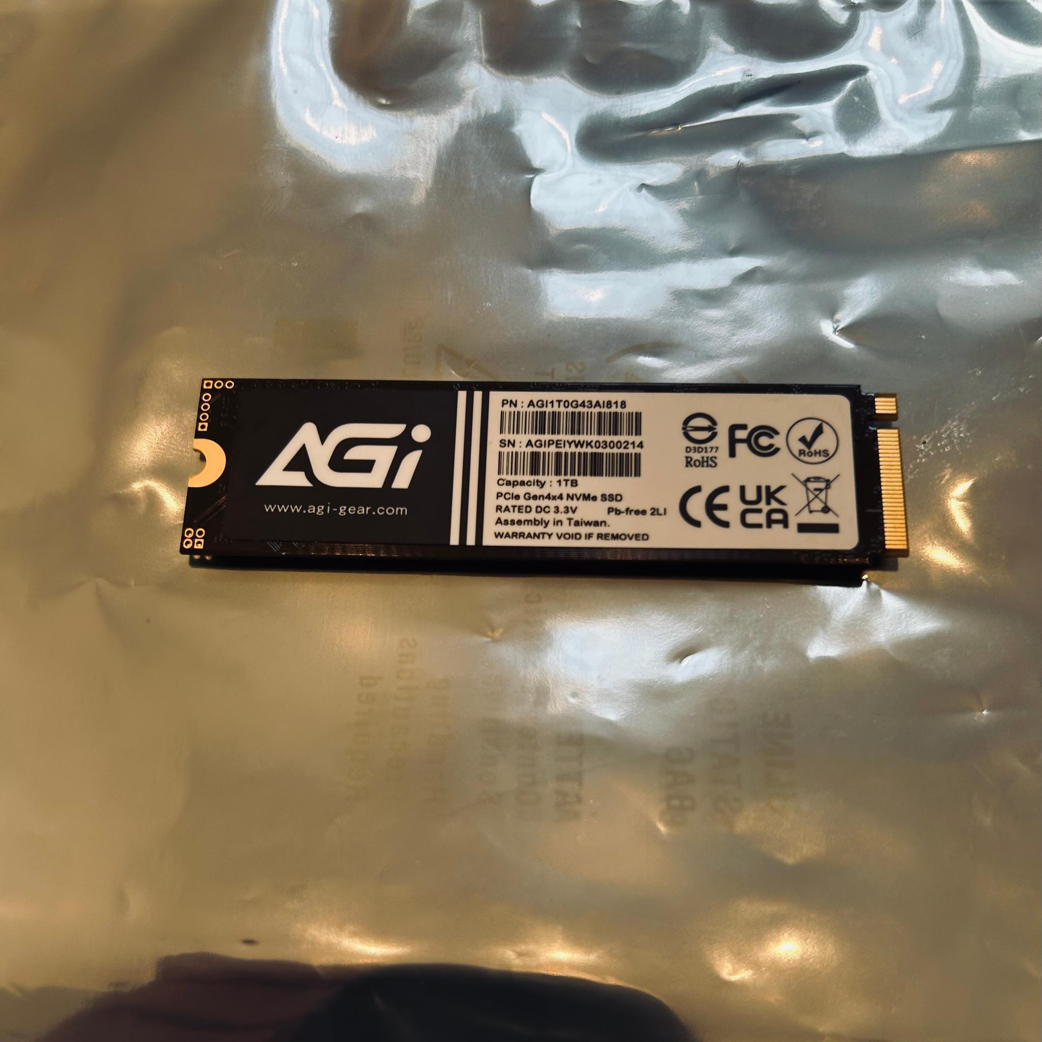 AGI 1TB Pcle gen4 Nvme ssd