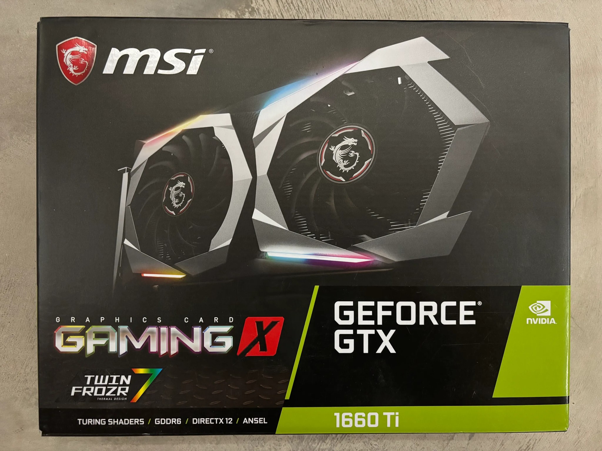 MSI Gaming GeForce GTX 1660 Ti 192-bit HDMI/DP 6GB GDRR6