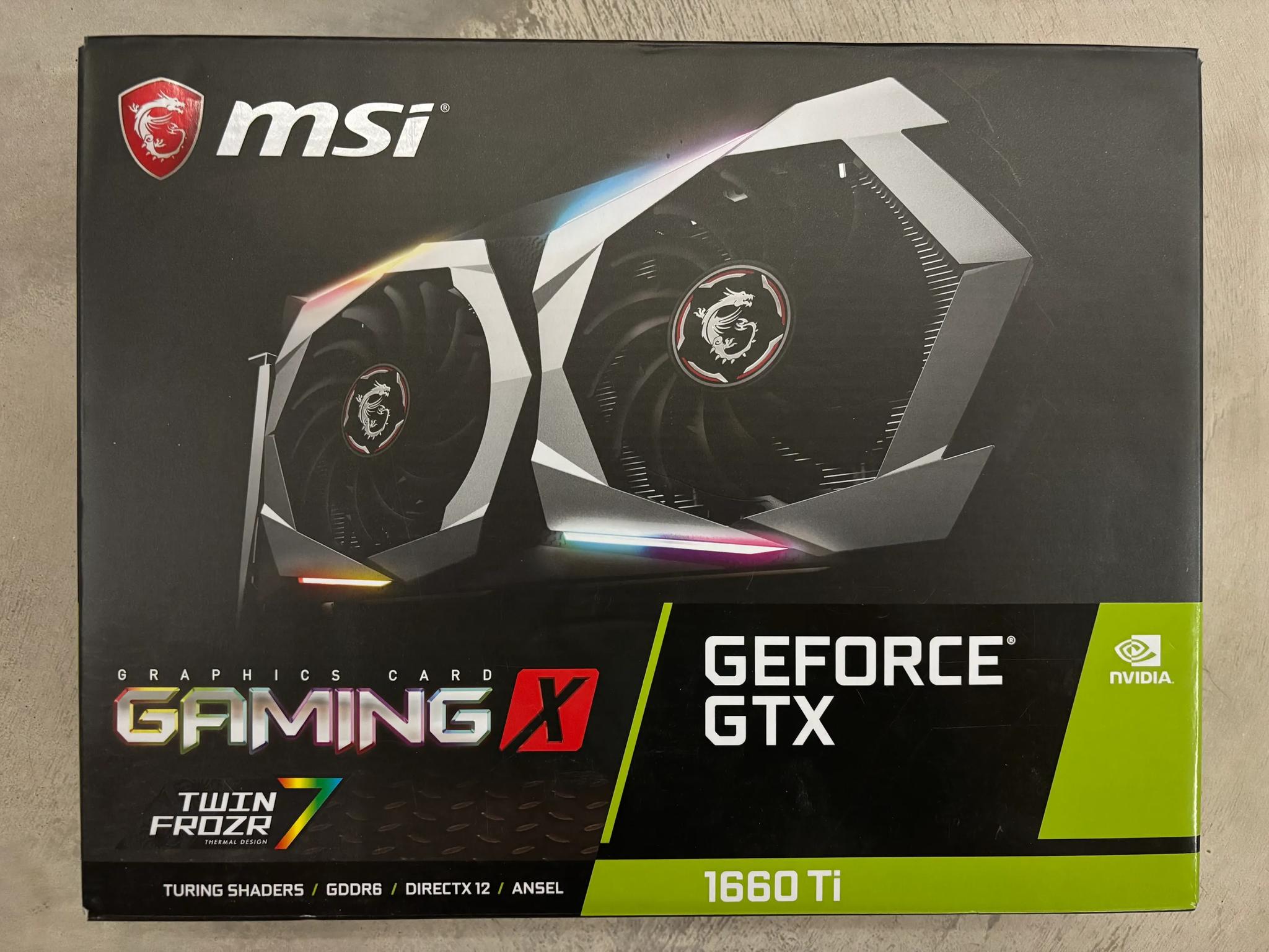 MSI Gaming GeForce GTX 1660 Ti 192-bit HDMI/DP 6GB GDRR6