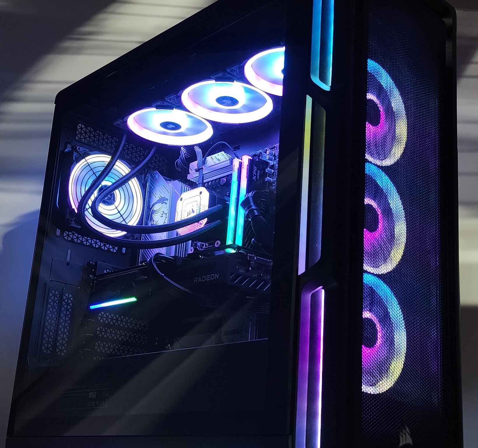 Gaming PC Ryzen 9 9950X 32GB RAM 2TB SSD RX 9070 16GB Windows 11 Computer