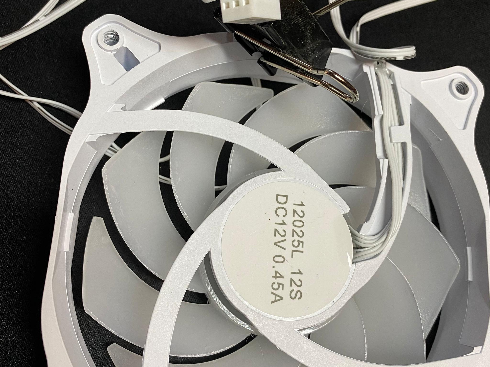Sama White 120mm ARGB Case fans 4x