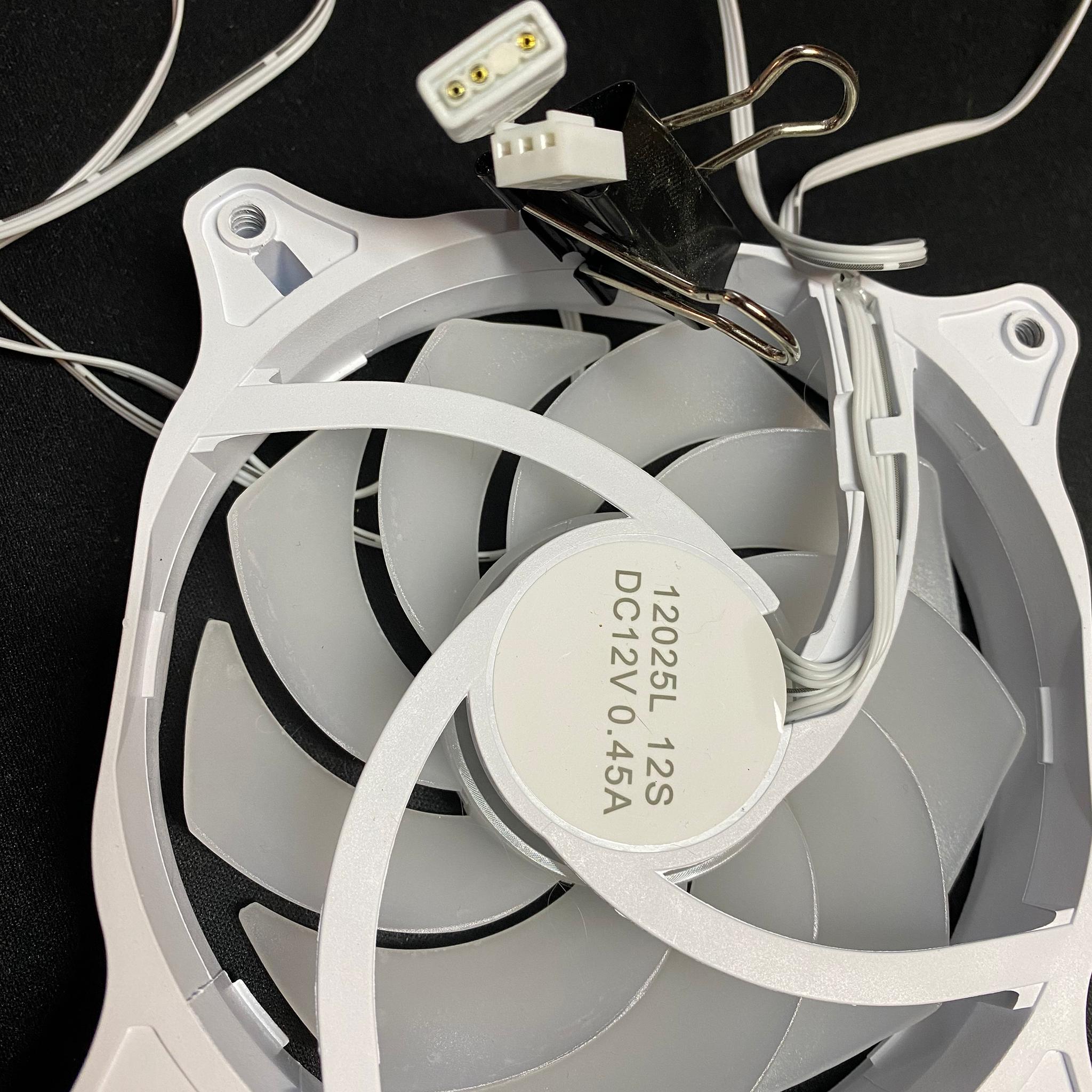 Sama White 120mm ARGB Case fans 4x