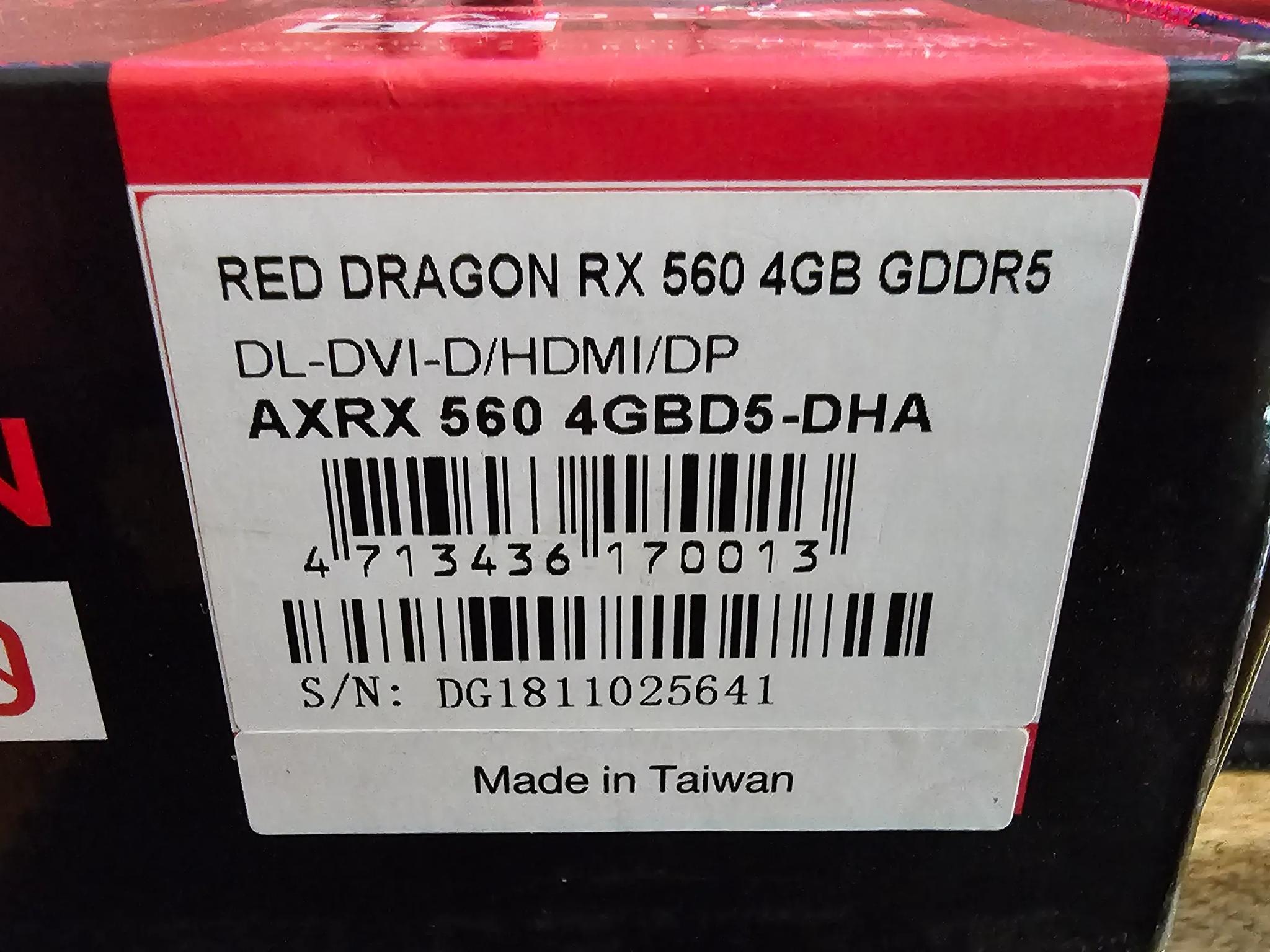 POWERCOLOR RX 560 RED DRAGON