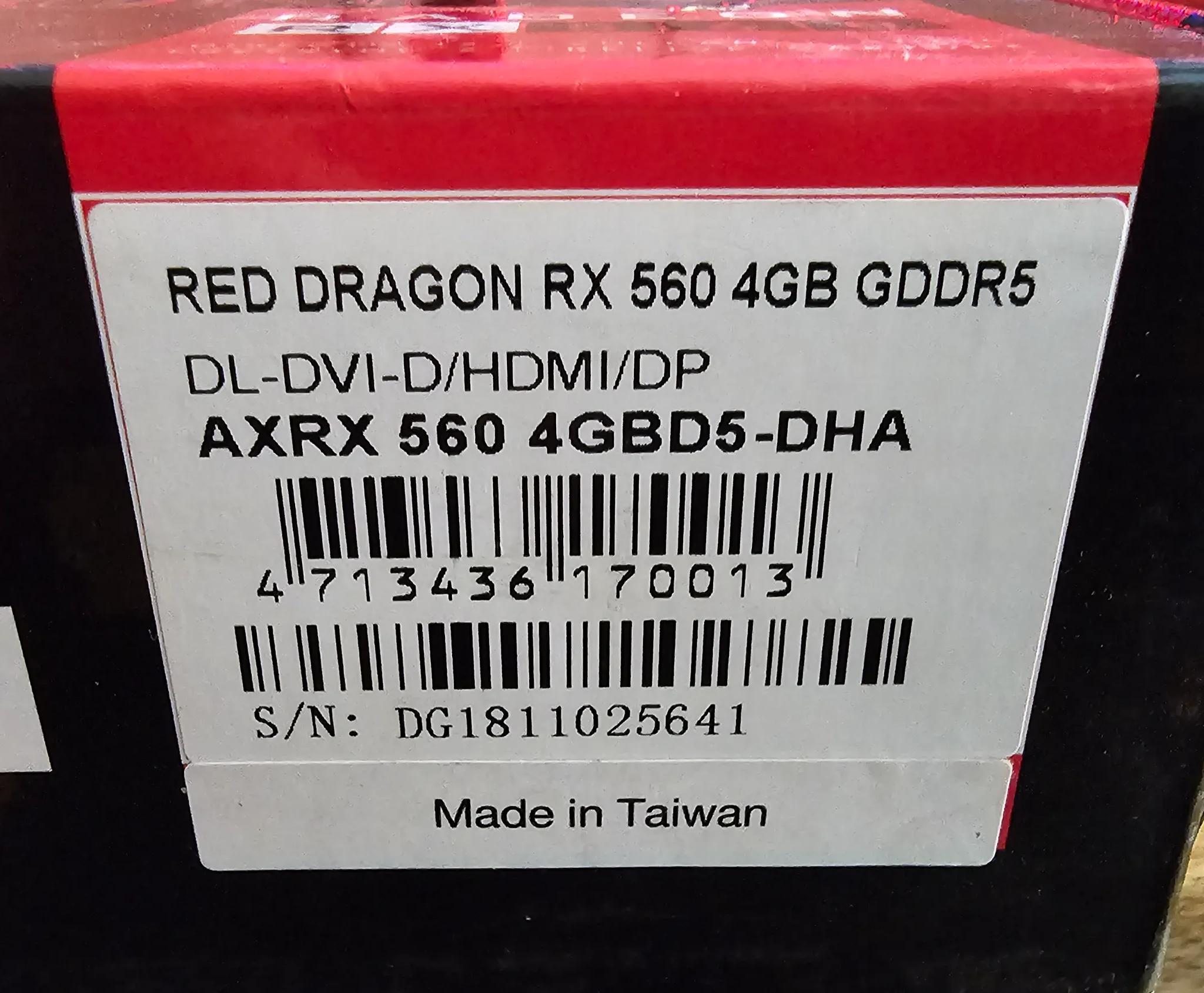 POWERCOLOR RX 560 RED DRAGON
