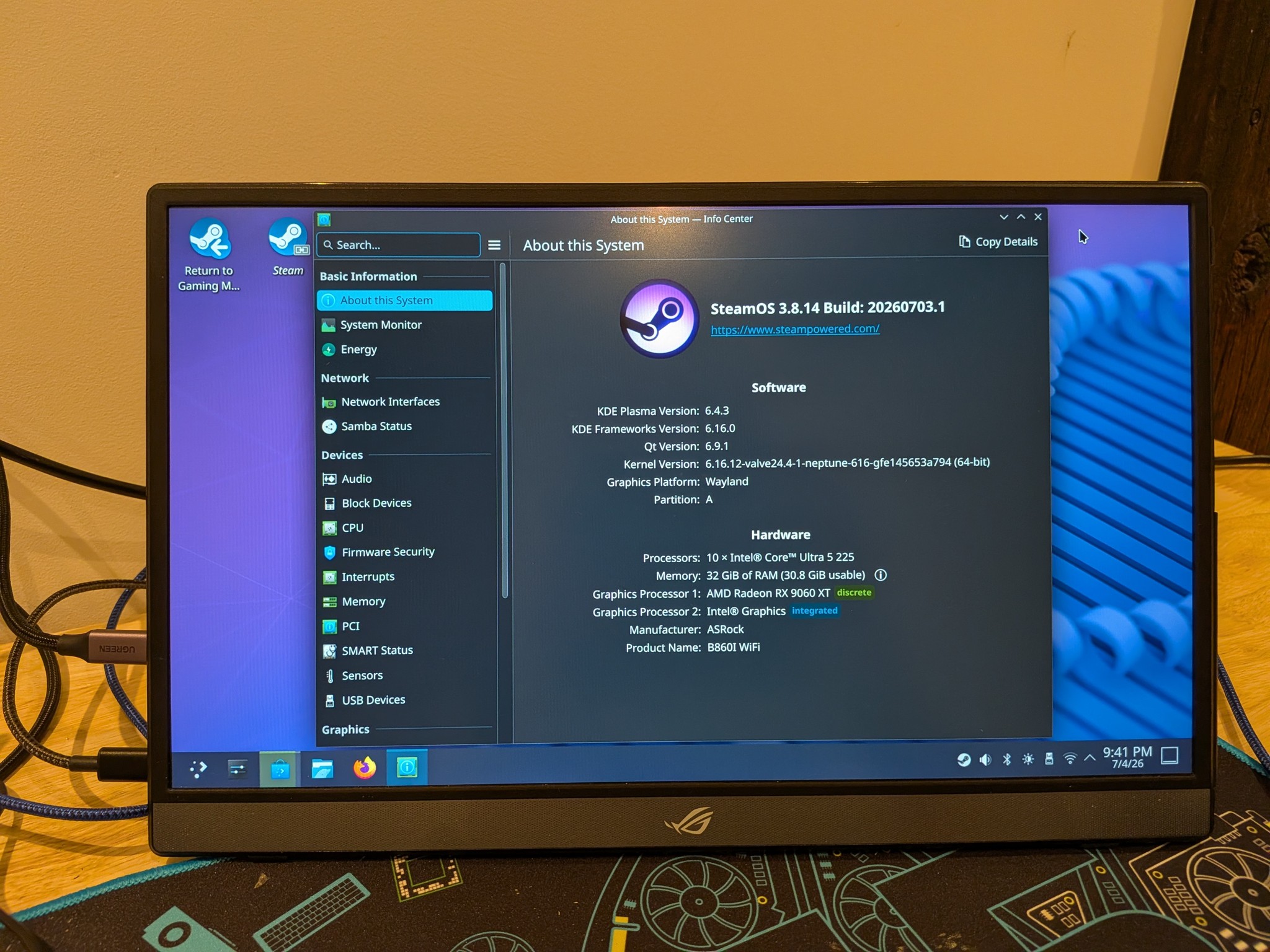 1440p Steam Lunchbox - RX 9060 XT 16 GB, Intel Core Ultra 5 225