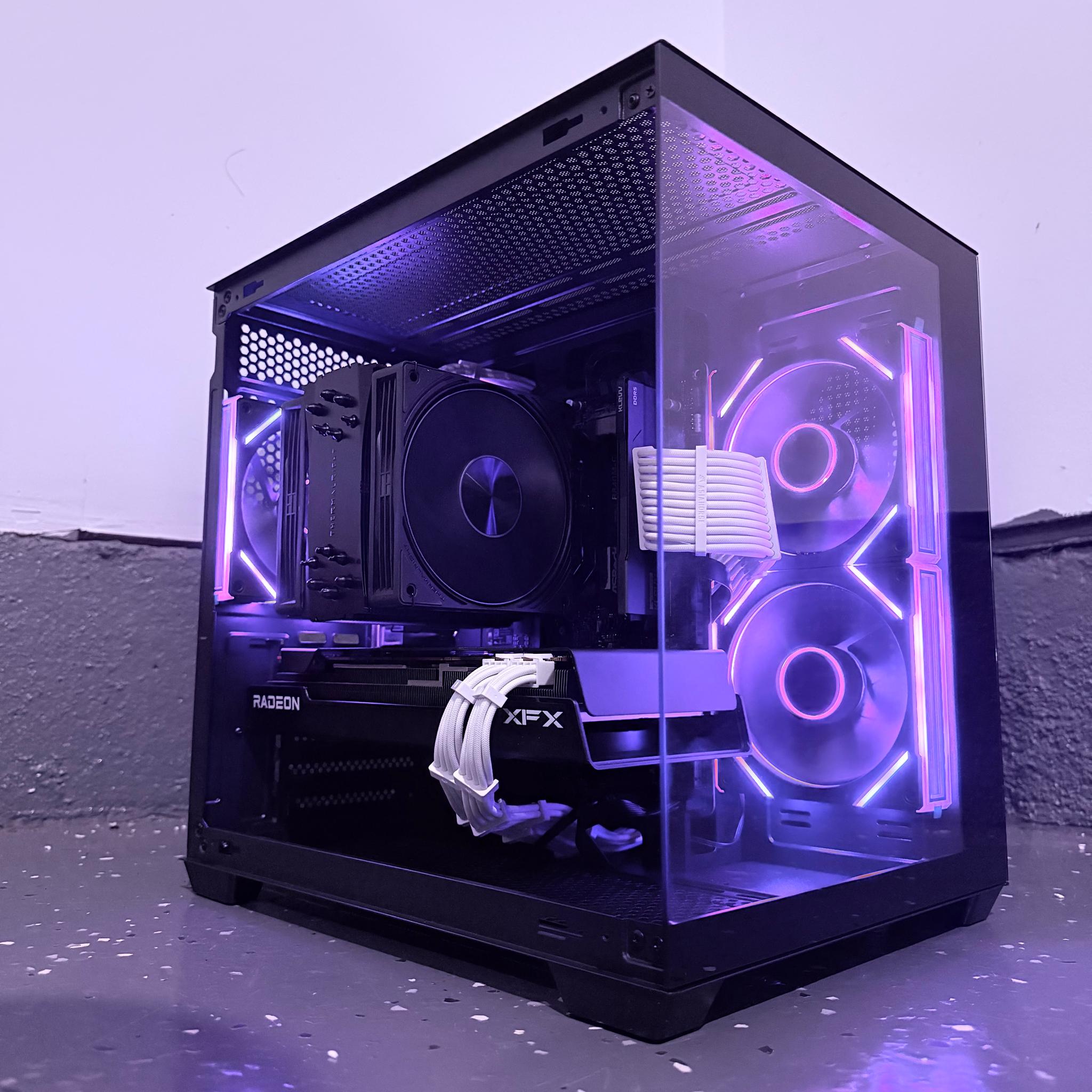 ⚫️"Obsidian Frost"🌈| 1440p Gaming | RX 7700 16GB | Ryzen 7 8700F | 16GB DDR5 | 1TB SSD | Free Ship
