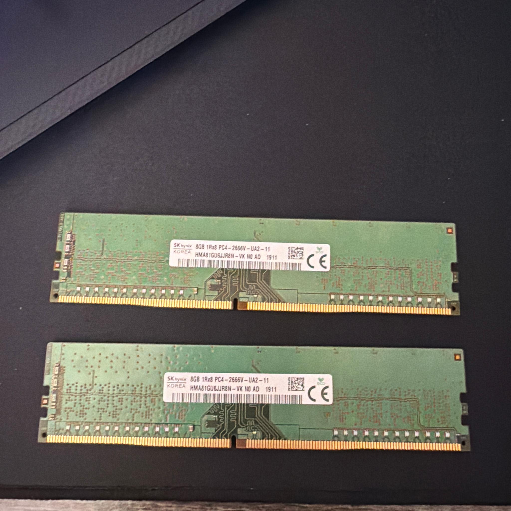 16GB DDR4 RAM 2x8GB SK Hynix 2666 DDR4 DIMM RAM