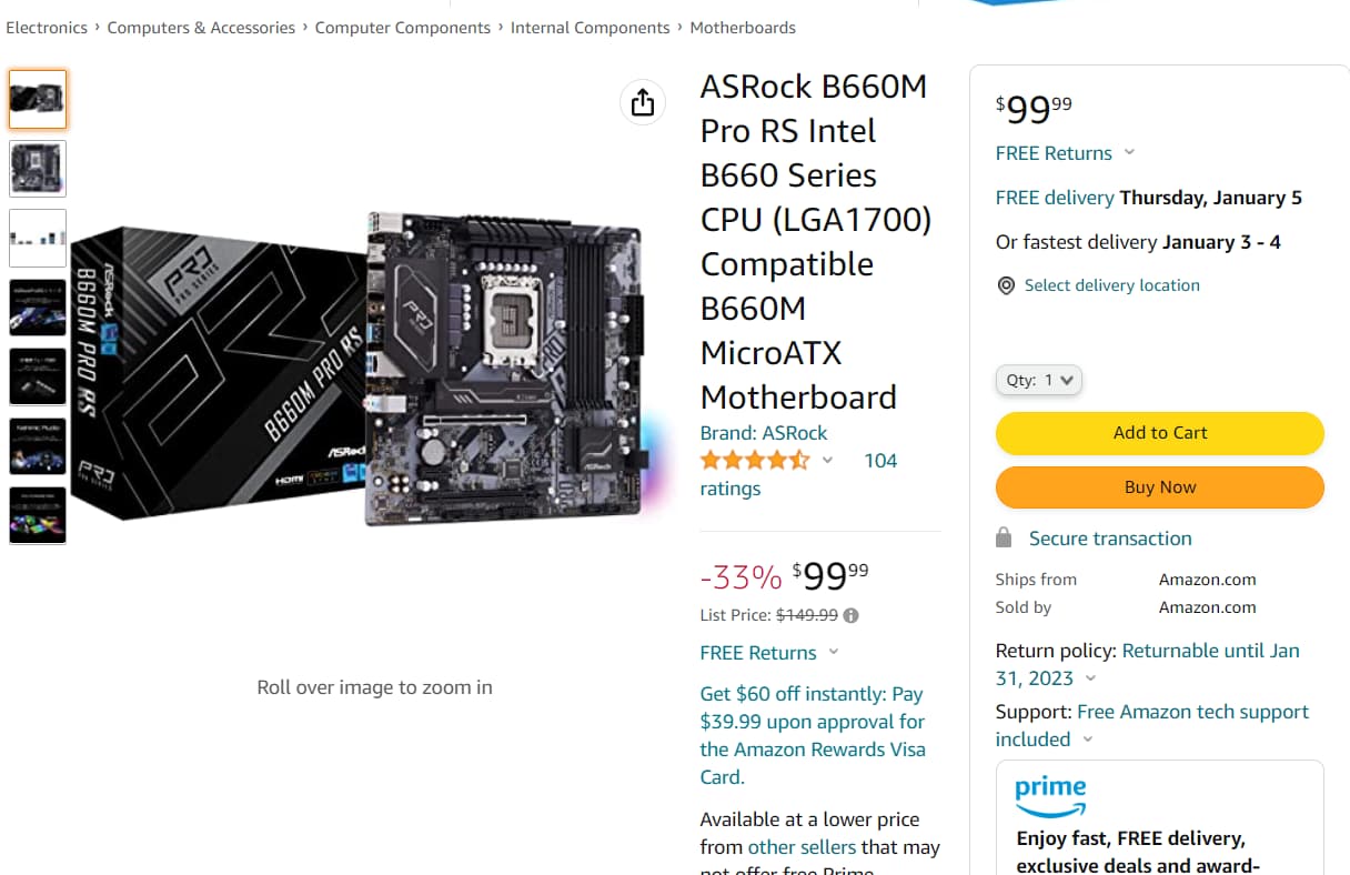 BNIB/Sealed CPU/Mobo Combo! Intel i5-12400, Asrock B660m Pro RS, TP-link AC600 PCIe Wifi Adaptor