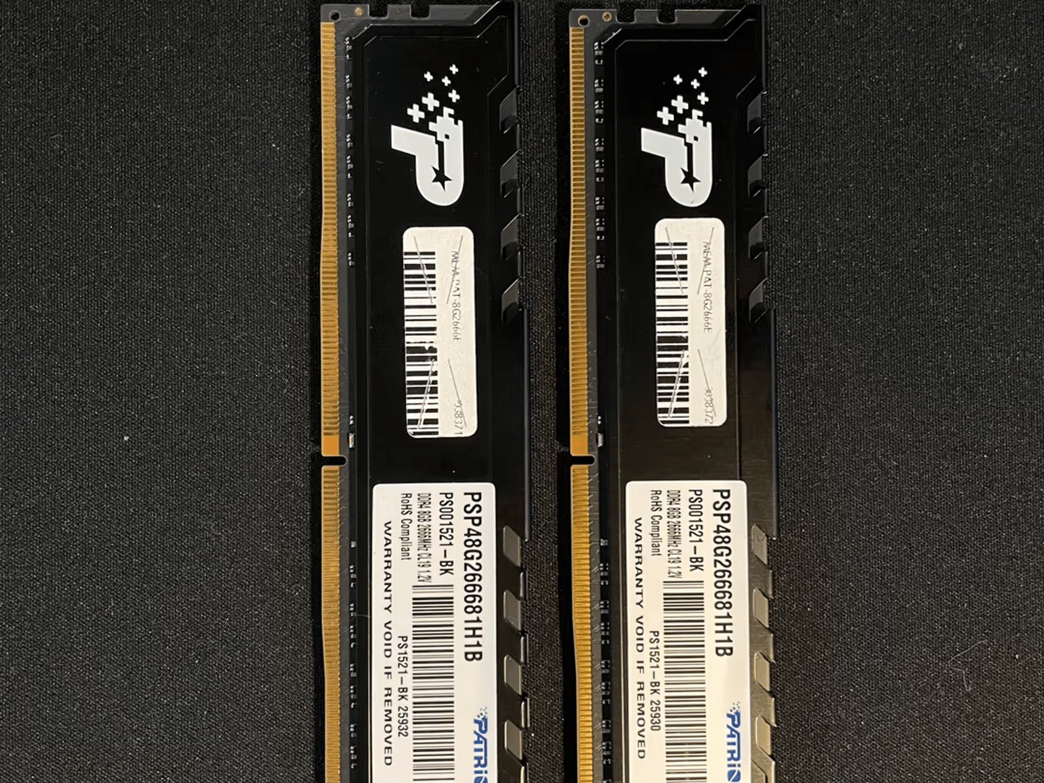 Patriot 16 GB DDR4 (2x8GB) 2666 MHz cl19