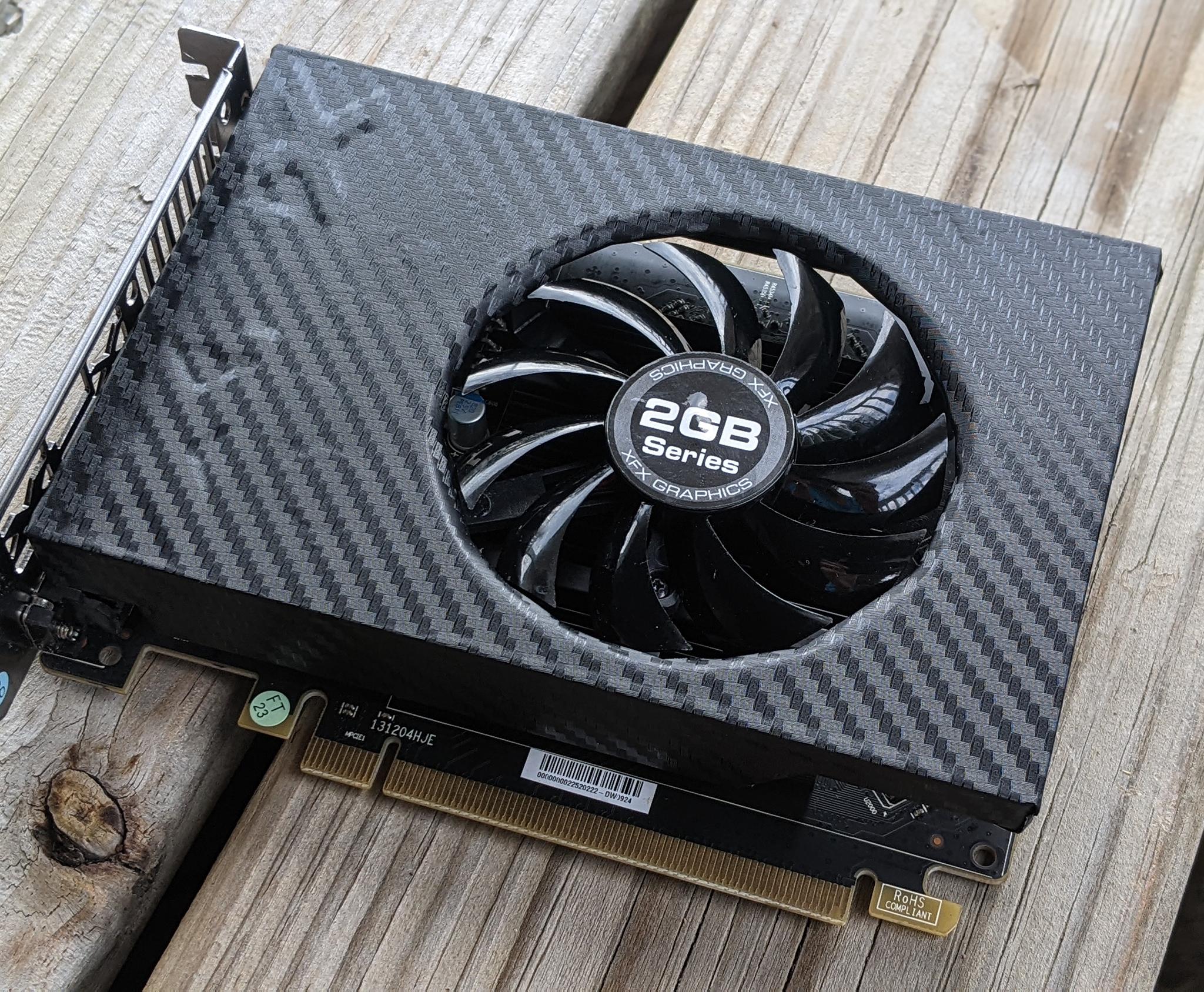 Black Vinyl Wrapped XFX AMD Radeon R7 240 2GB