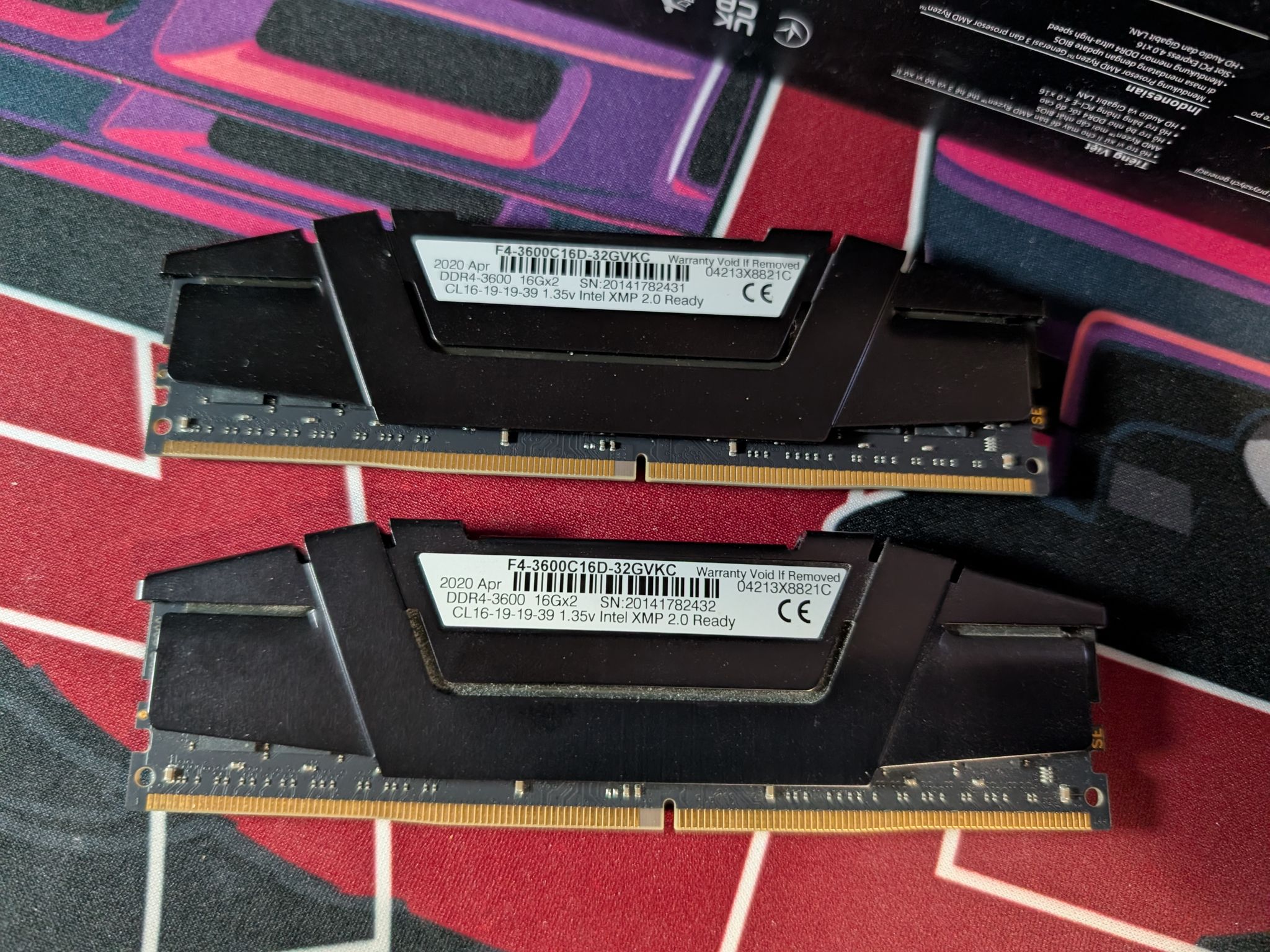 G.Skill Ripjaws V 32GB (2x16GB) DDR4 3600 CL16 RAM