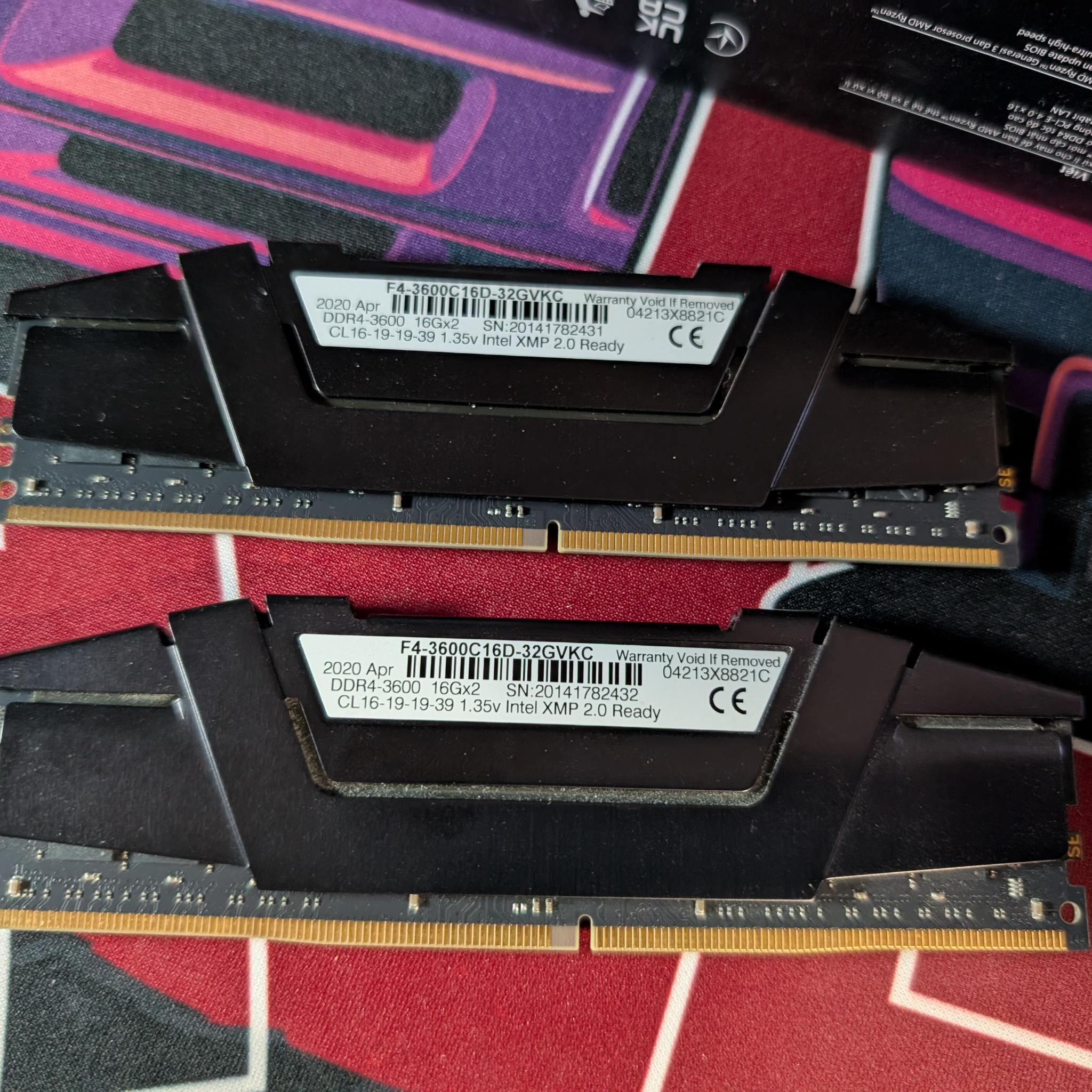 G.Skill Ripjaws V 32GB (2x16GB) DDR4 3600 CL16 RAM