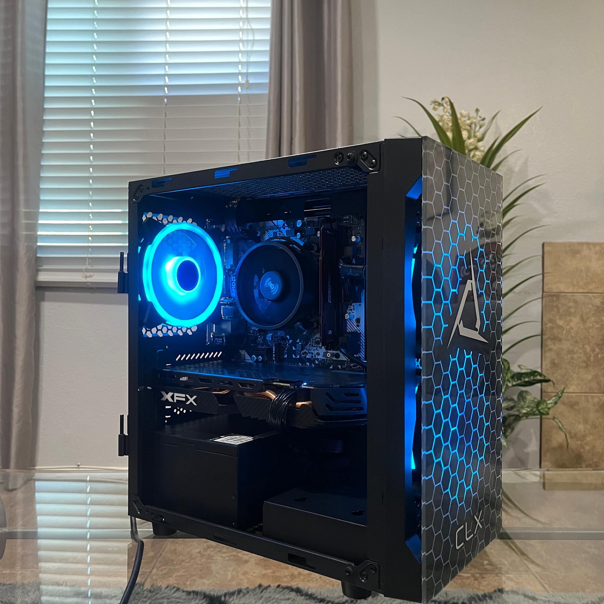 RX 580 8GB, Ryzen 7 1700, 8GB RAM | Black RGB Gaming Computer/PC