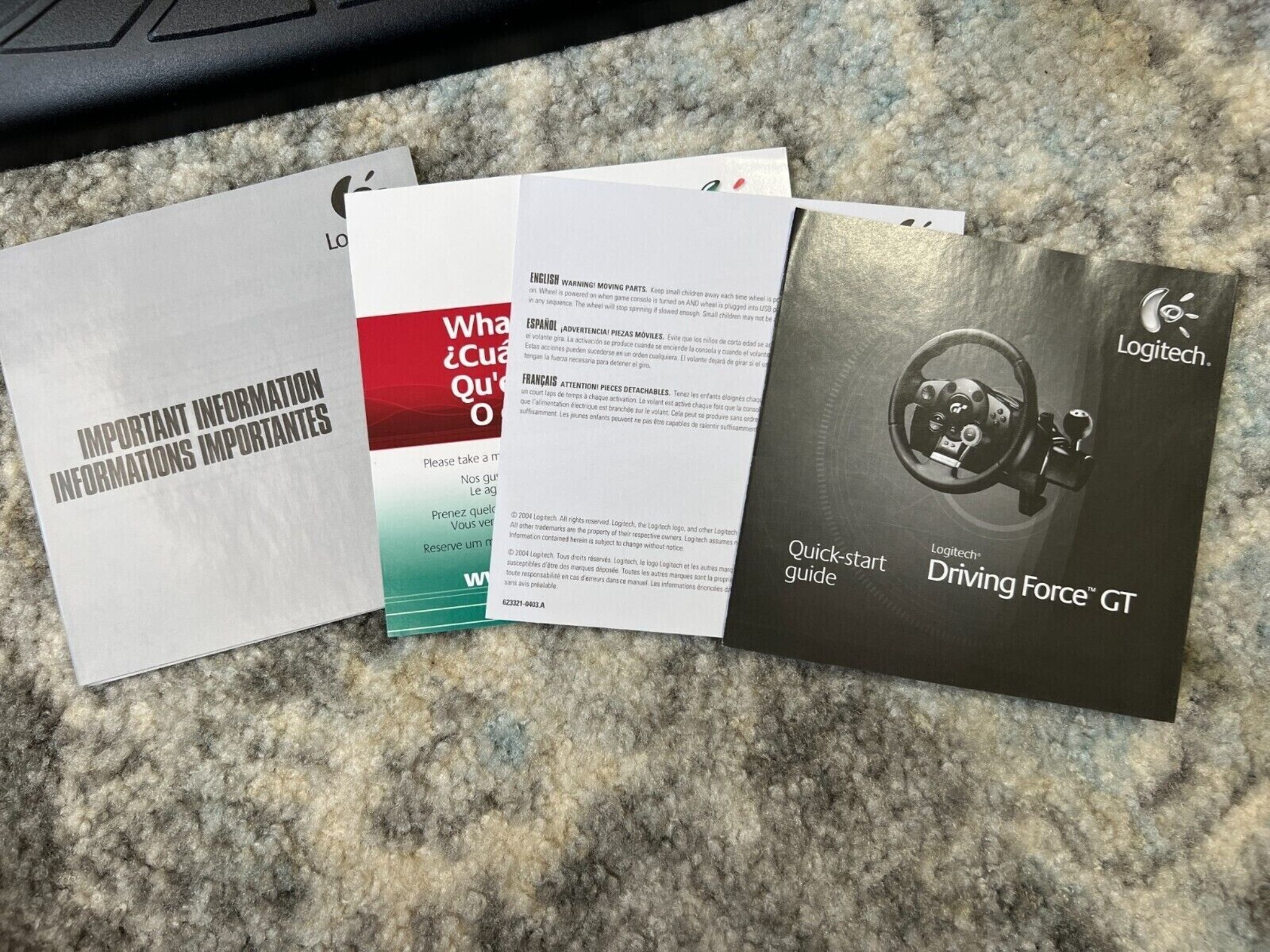 Logitech Driving Force GT Racing Wheel & Pedals w/ Original Box & Manuals