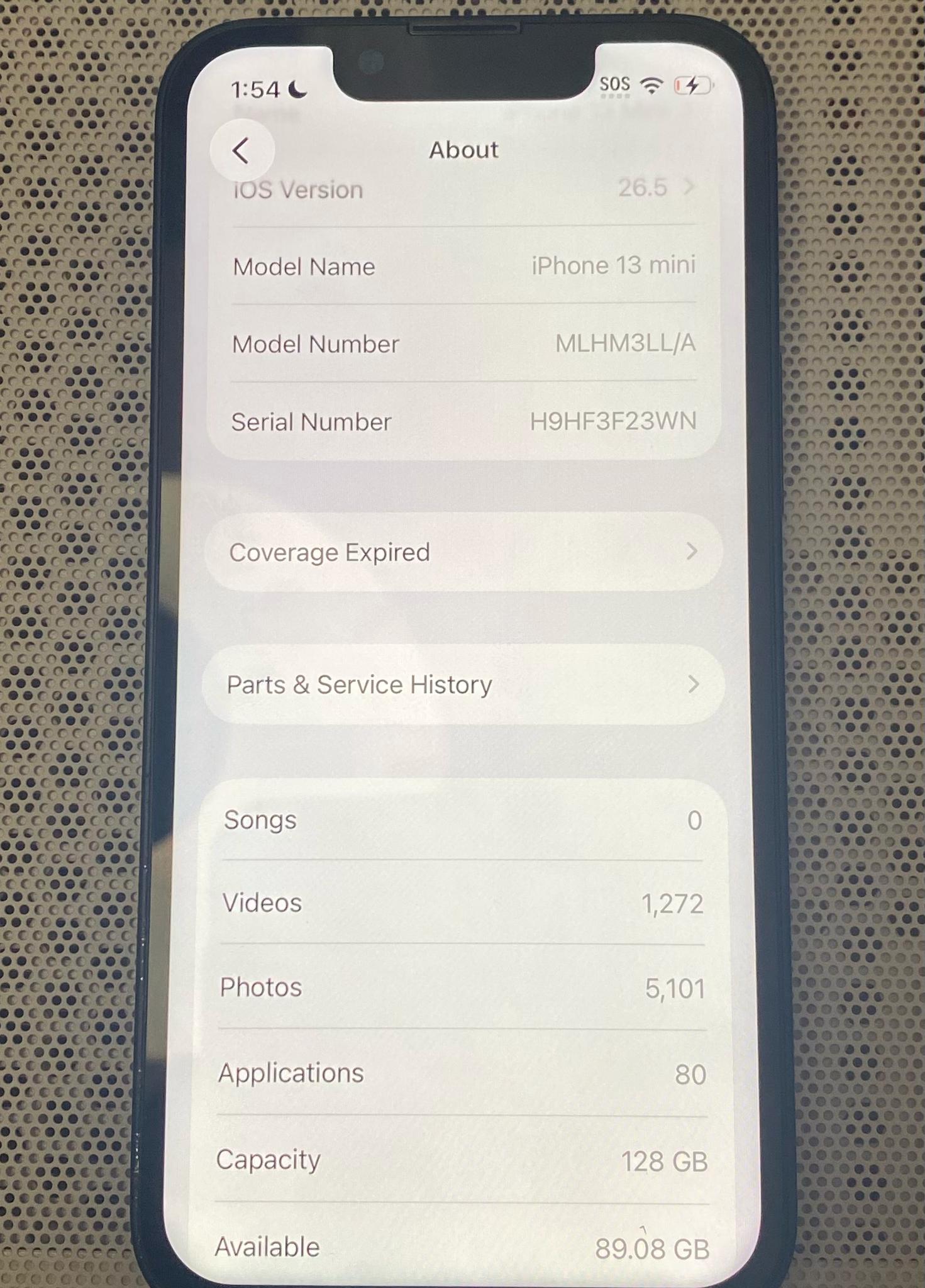 iPhone 13 mini w/ New Replacement Battery & LCD Display - 128GB - Midnight
