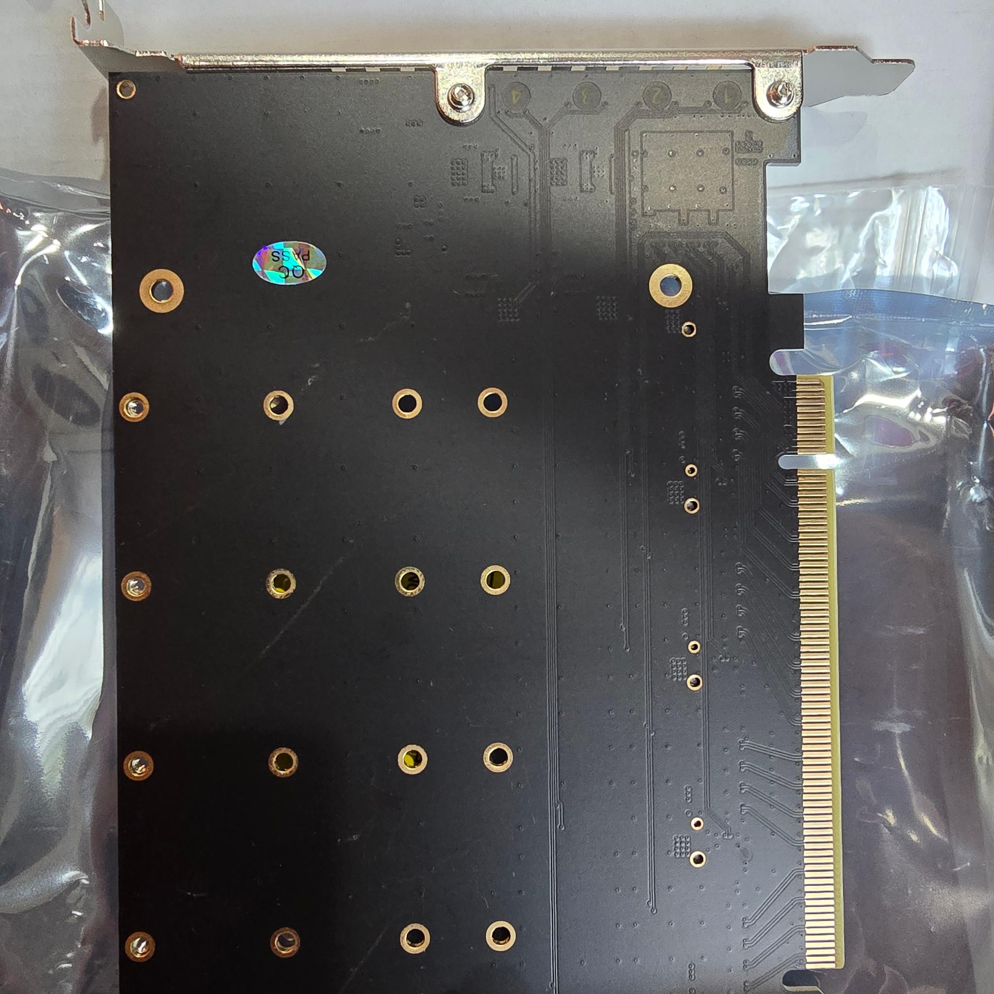 M.2 NVMe SSD to PCI-E x16 Host Controller Expansion Card 4 x 64Gbps M Key Hard Drive
