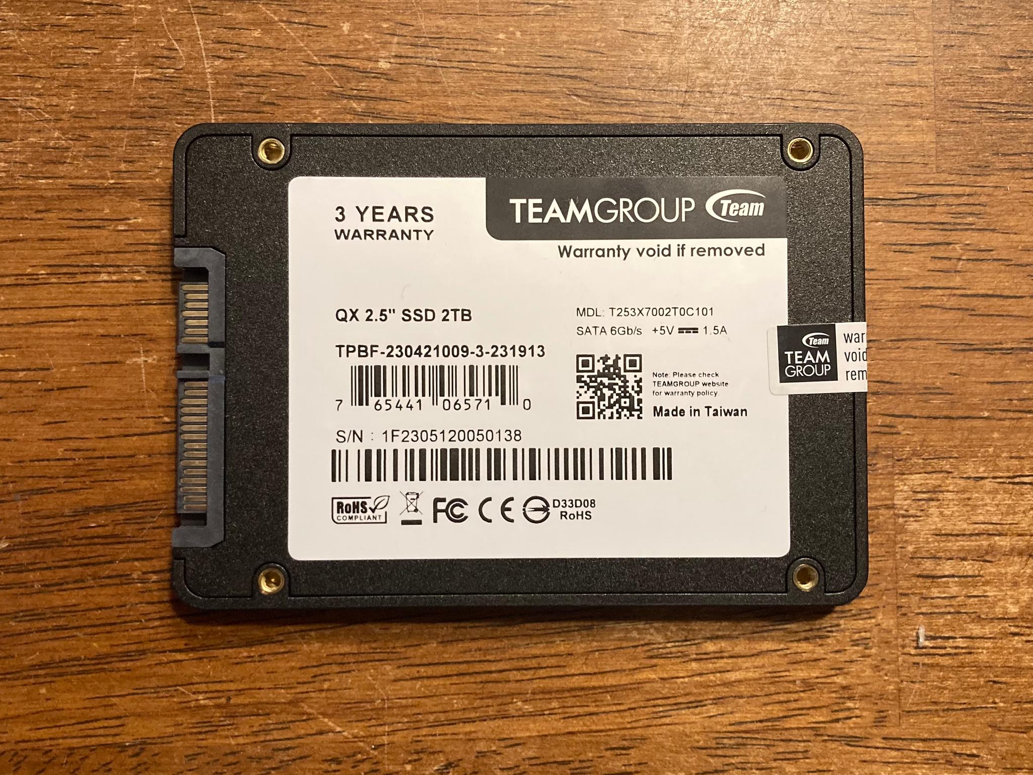 TEAMGROUP QX 2TB SATA III SSD