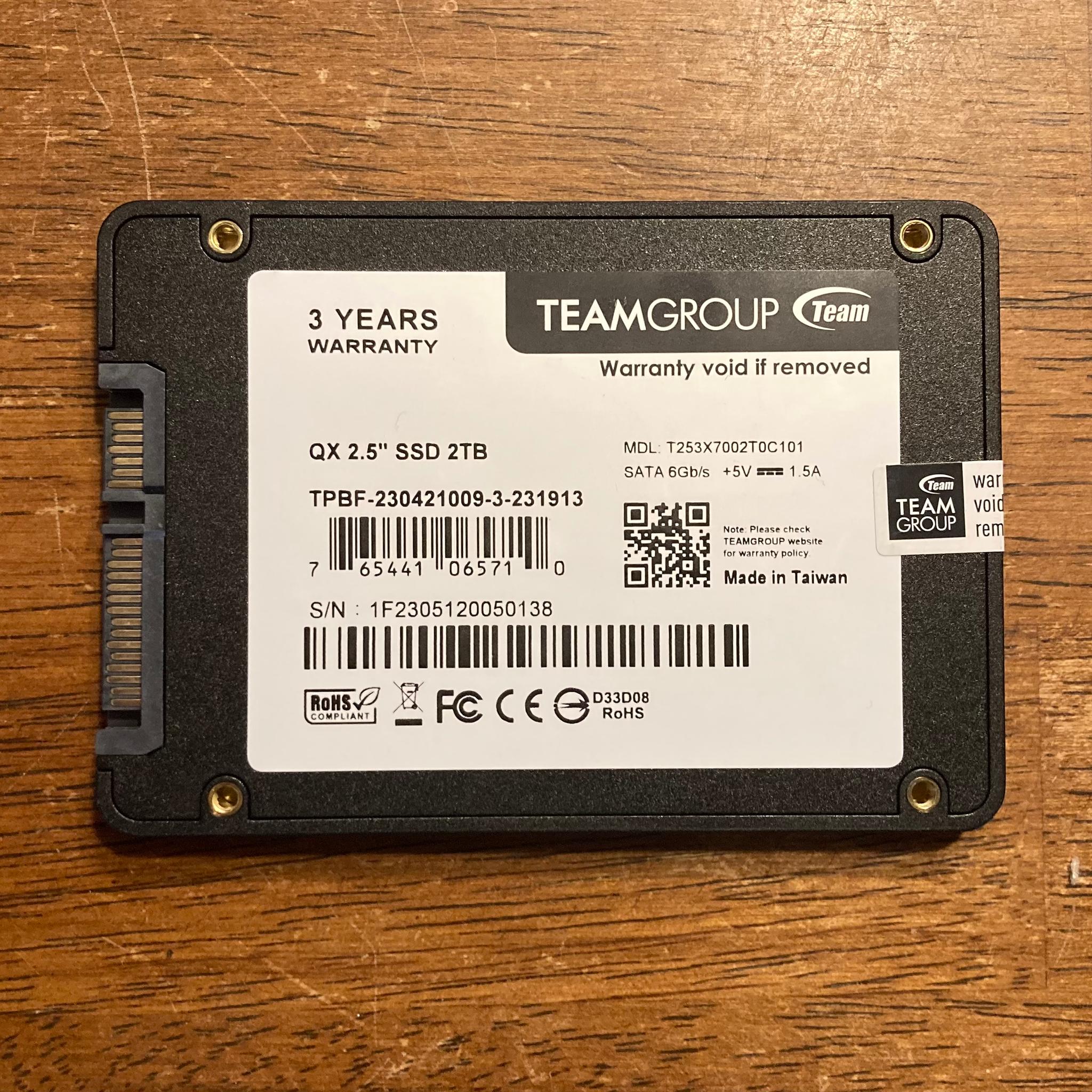 TEAMGROUP QX 2TB SATA III SSD