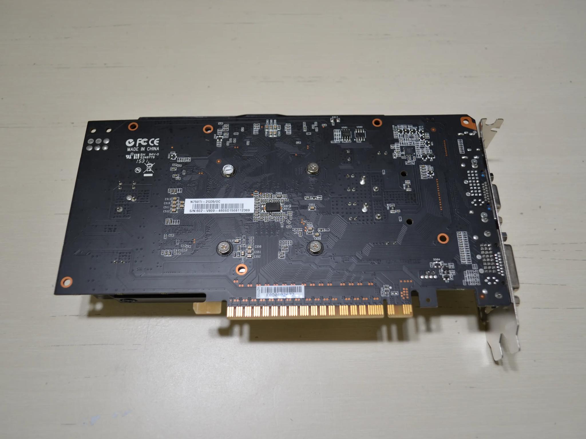 MSI Nvidia GeForce GTX 750ti; PCI-e HDMI DVI Graphics Card 2GB Vram DDR5