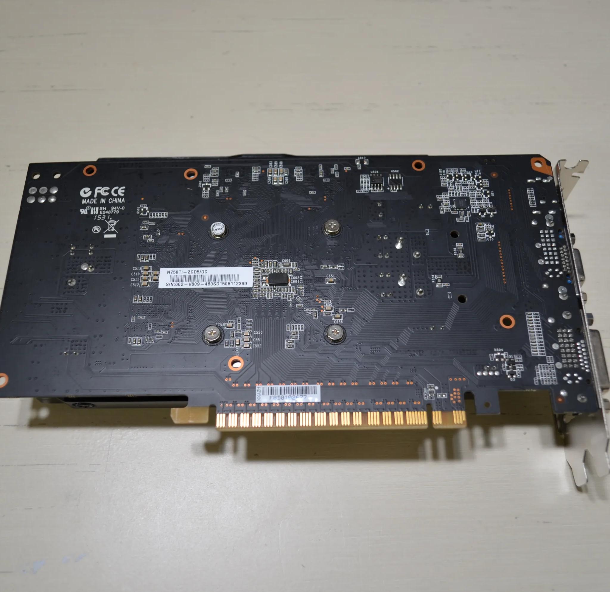 MSI Nvidia GeForce GTX 750ti; PCI-e HDMI DVI Graphics Card 2GB Vram DDR5