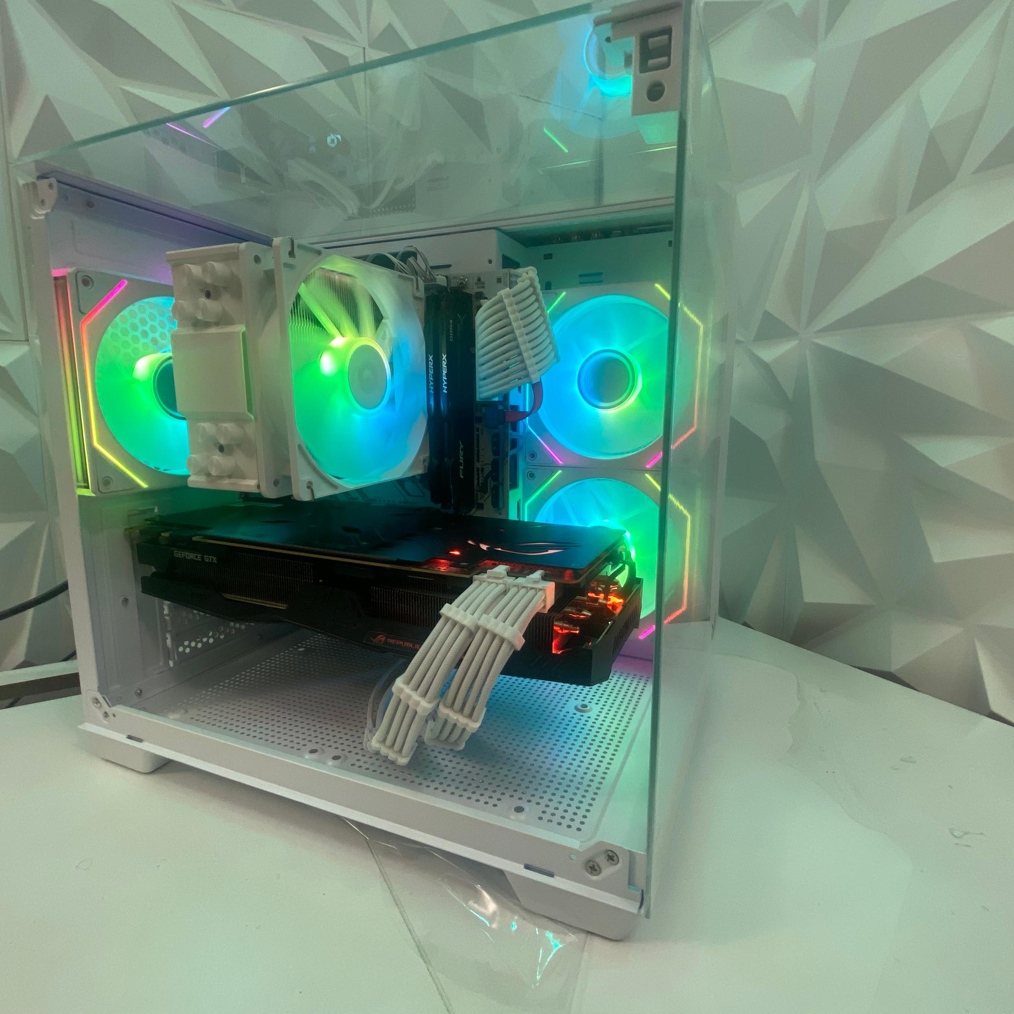 💘 💘 White Elite Build – Ryzen 7 2700 + GTX 1080 Ti 11GB | 1080p/1440p High FPS Ready