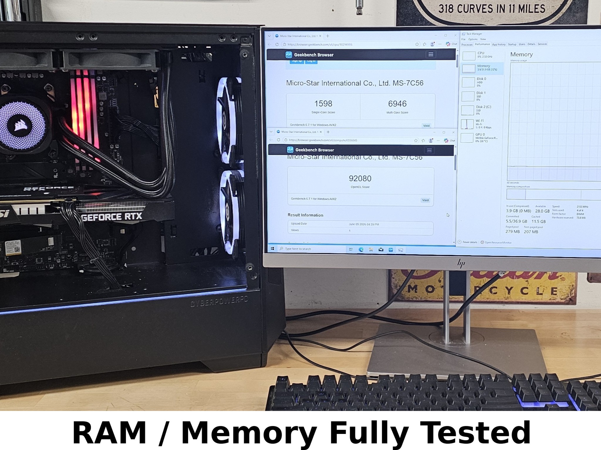 16GB DDR4 (2x8GB) 531 CL18 3600MT/s Corsair Vengeance RGB Pro SL
