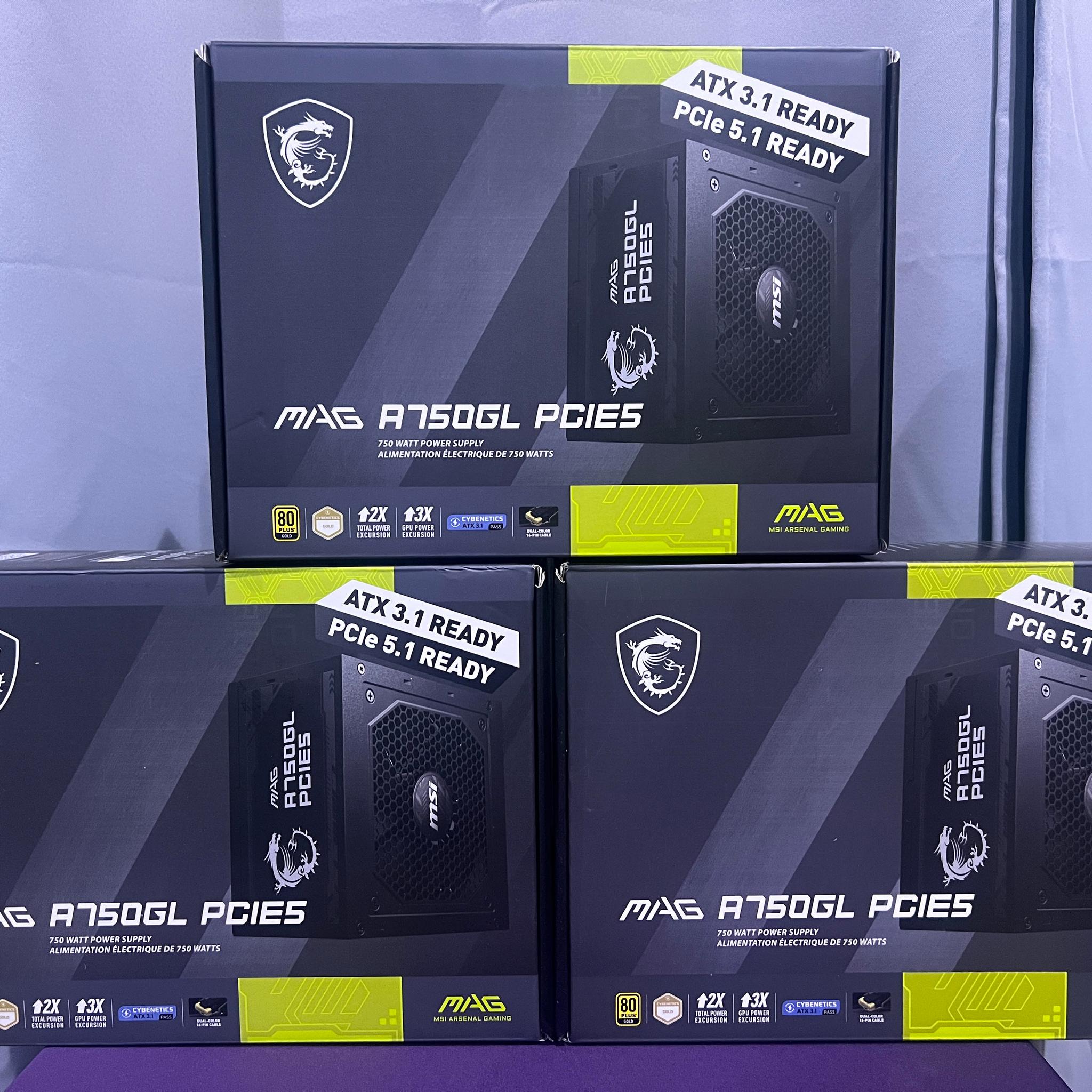 3x MSI Mag A750GL PCIE5 PSU 750W Fully Modular Power Supply 80+Gold | QUESTIONS MESSAGE ME!