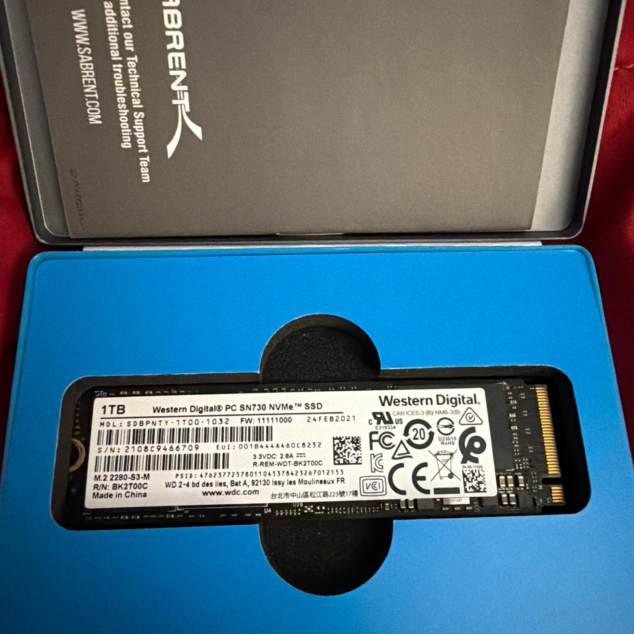 Western Digital 1TB SN730 NVMe SSD
