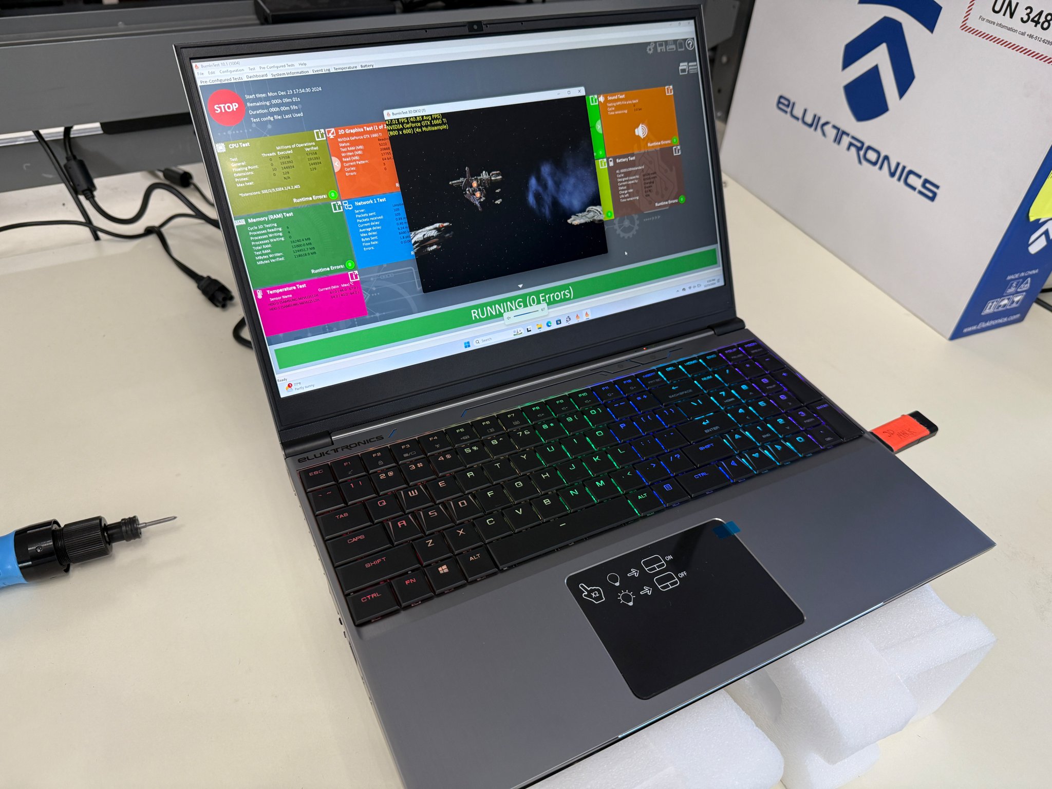 Eluktronics Mech-15 G2, Intel i7-9750H, GTX 1660Ti, 16GB Ram, 2x 512GB SSD