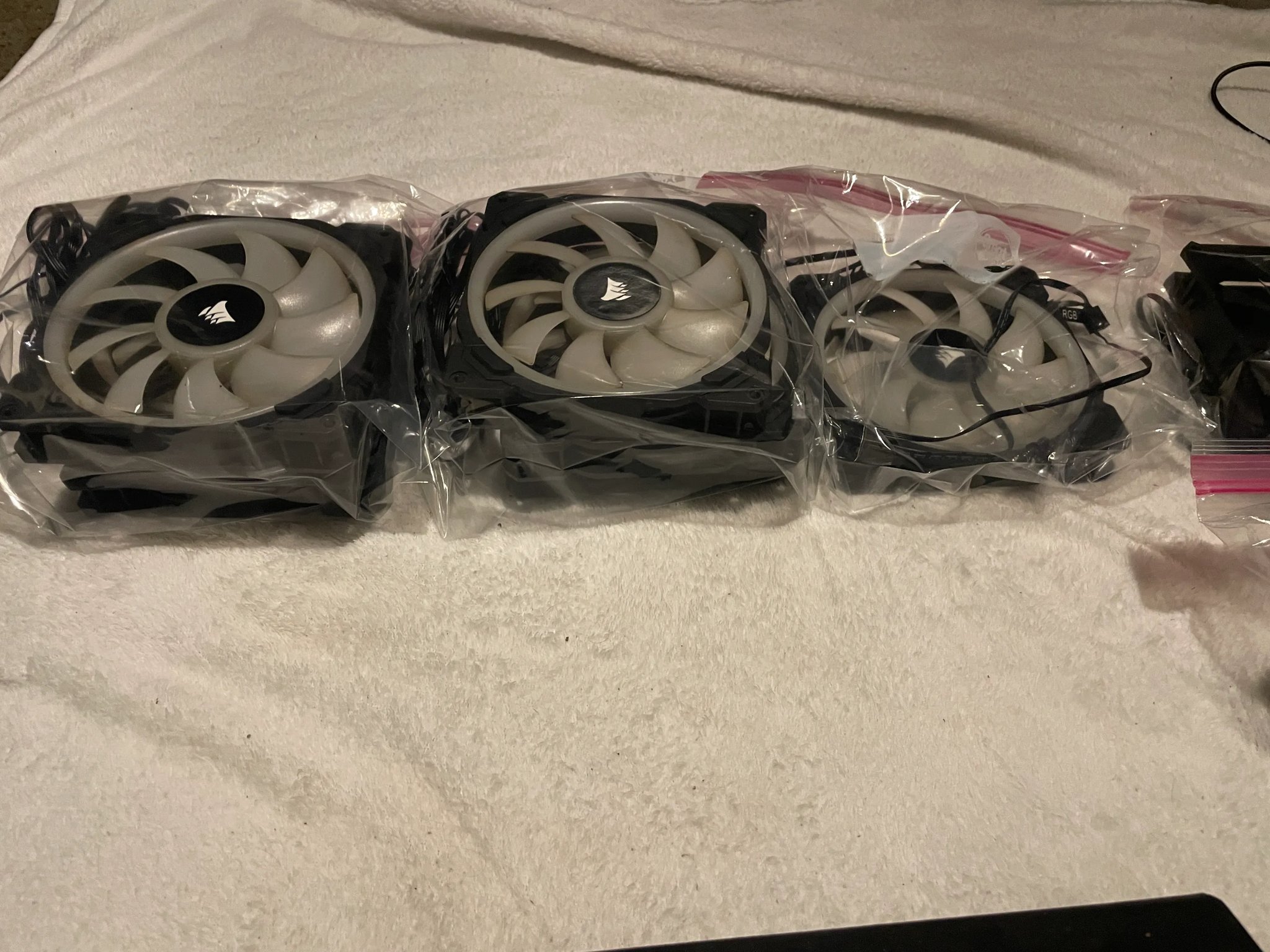 PC HARDWARE BUNDLE - OPEN TO OFFERS: 7 LL120 Corsair fans, EVGA 80G 850W PSU, ASUS ROG 240mm AIO
