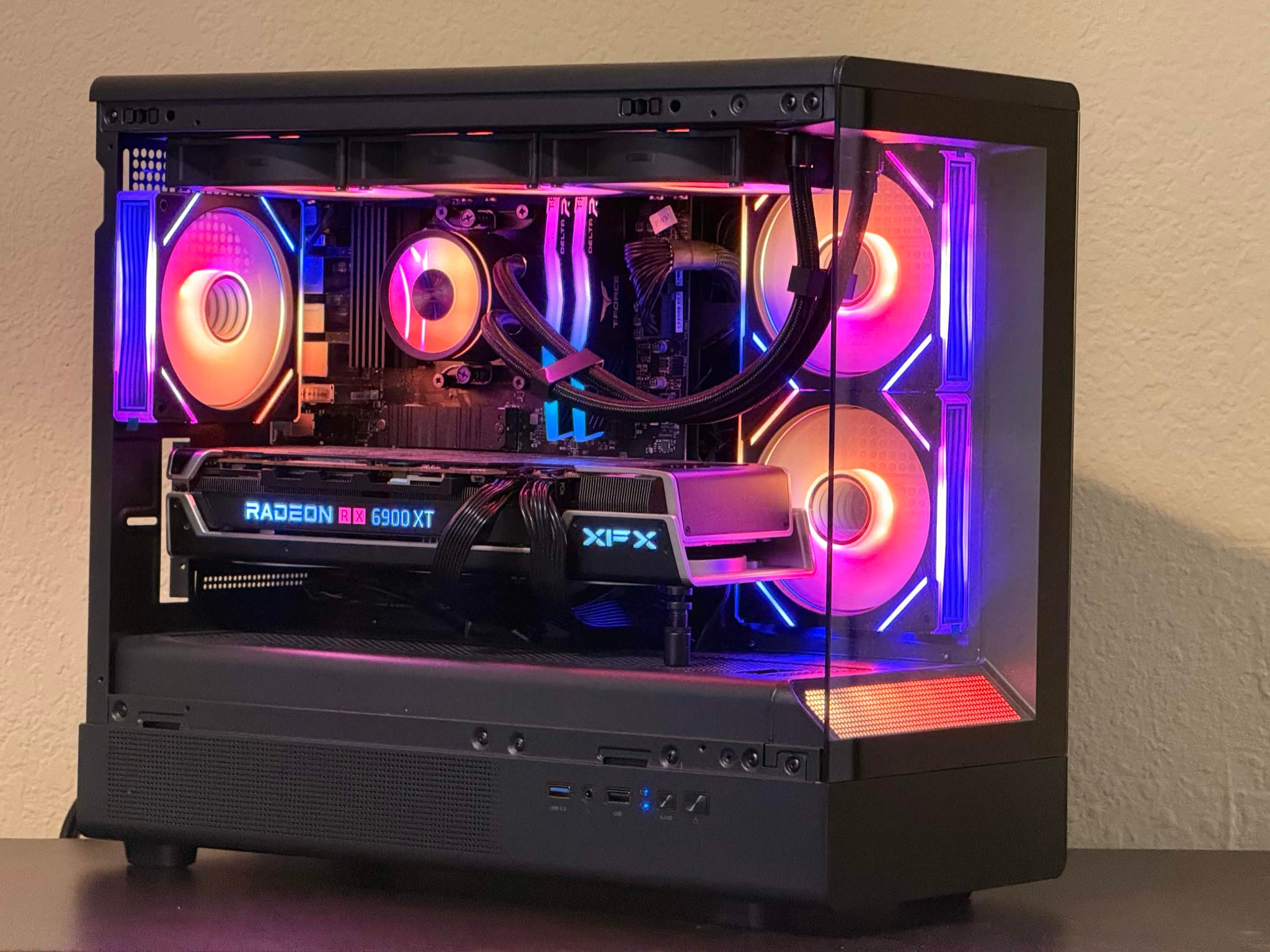 FREE SHIPPING 🖤 🌈 Black RGB Gaming PC | RX 6900 XT 16GB | Ryzen 7 5700x | 1TB SSD | 32 GB DDR4