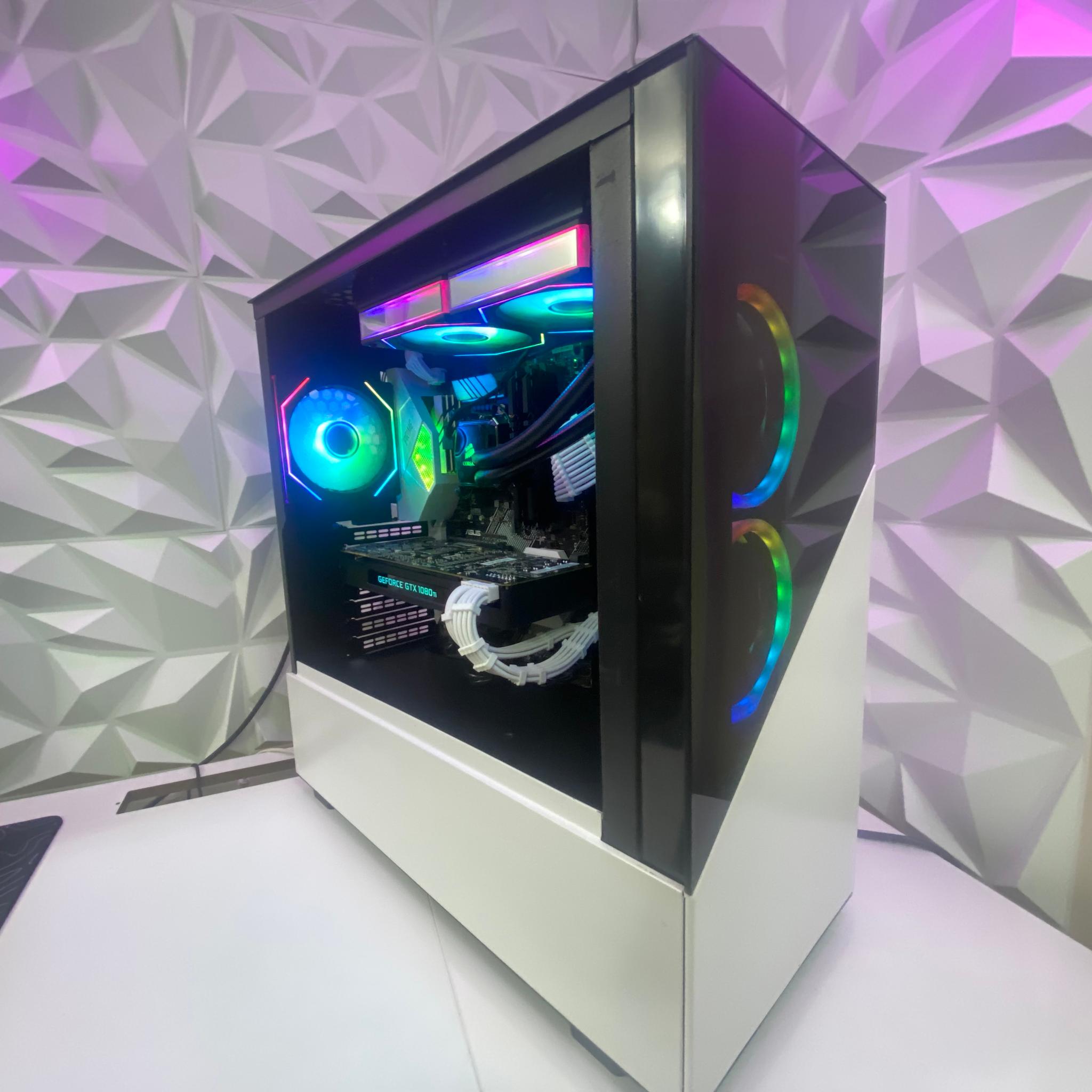 🎅🎅 White Elite Build – intel i5 9600K + GTX 1080 Ti 11GB | 1080p/1440p High FPS Ready