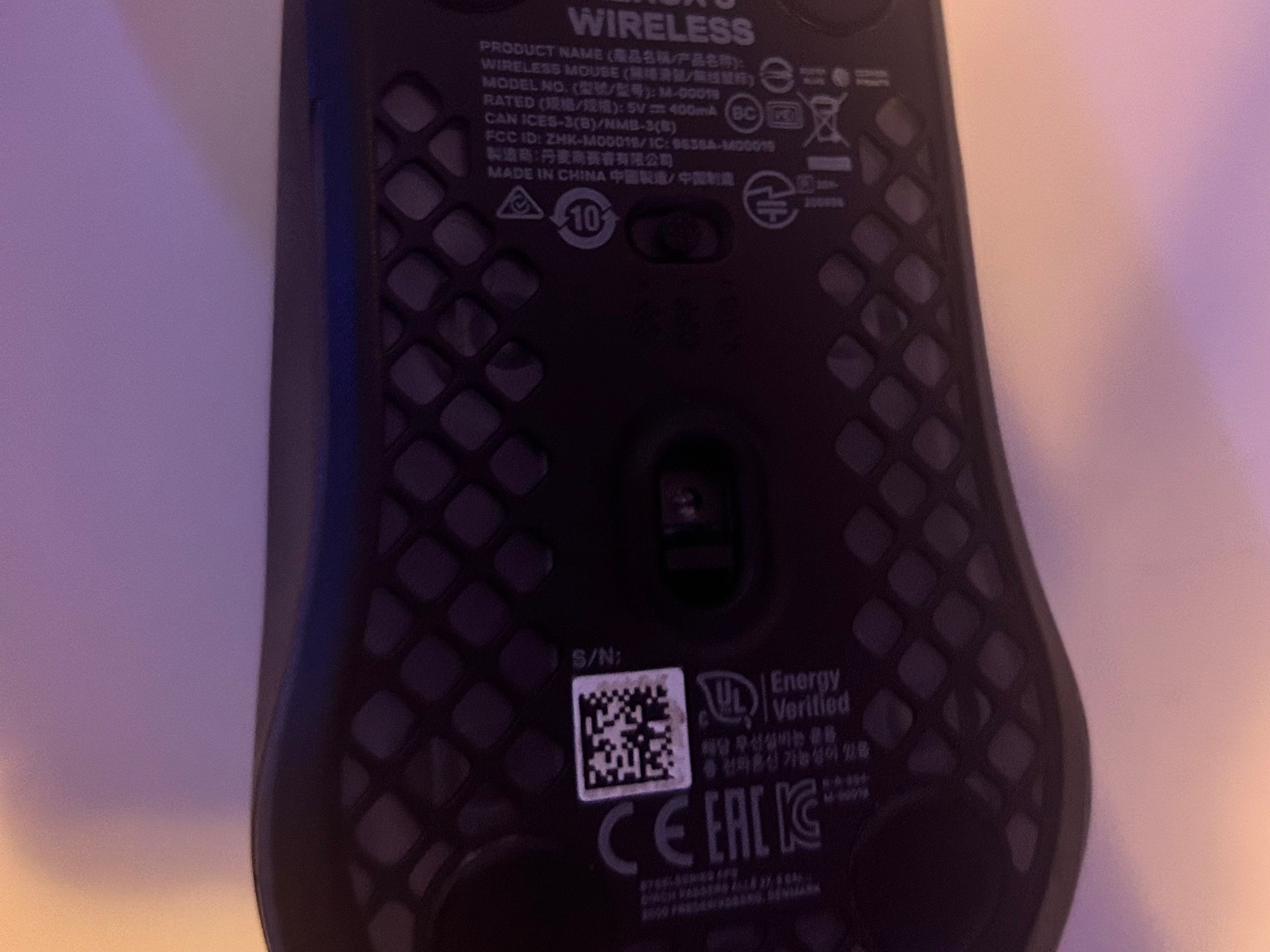 Steelseries Aerox Black Gaming Lightweight Mouse w/cable
