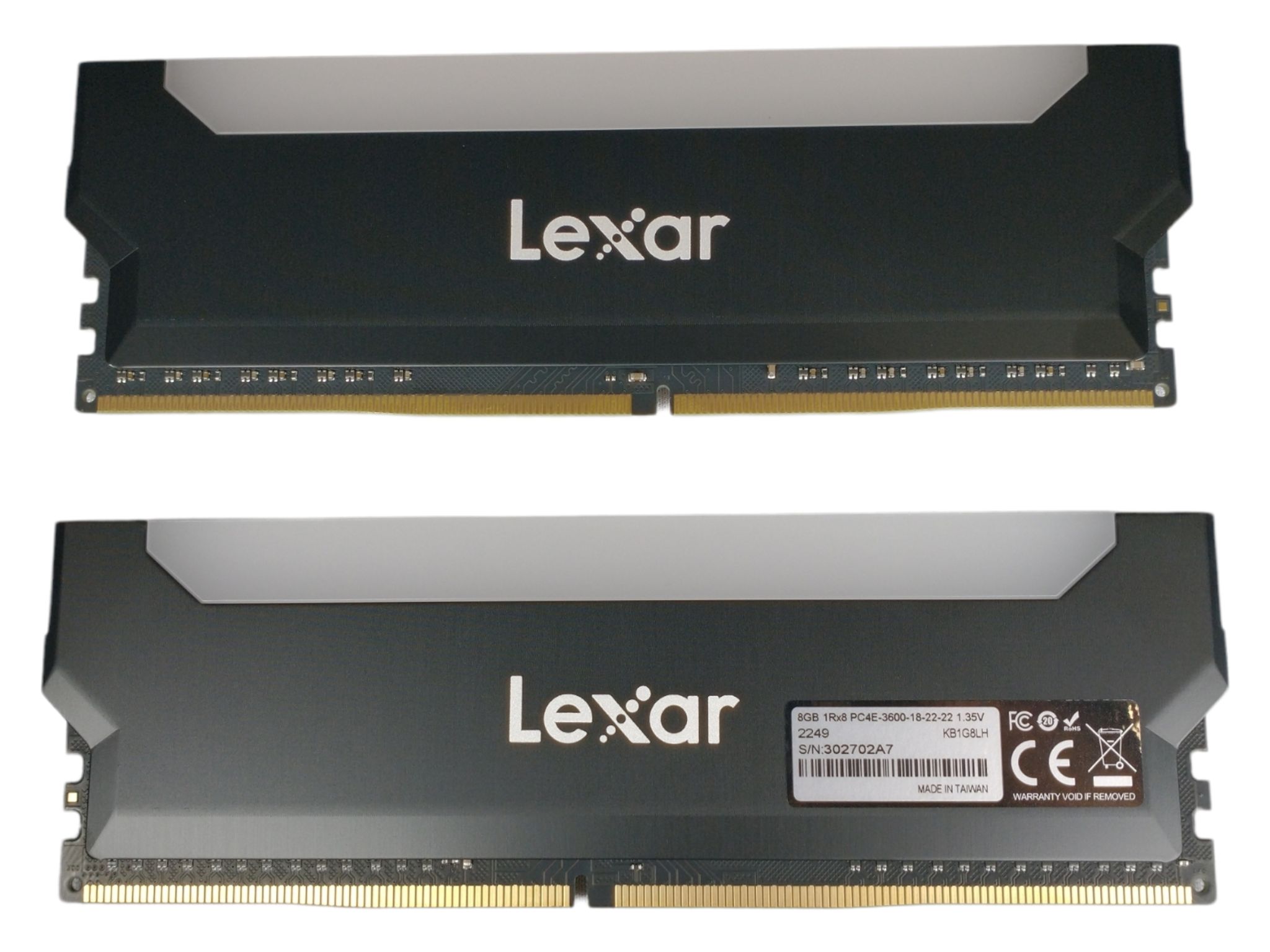 Lexar 16GB Kit (2x8GB) 3600MHz CL18 RAM RGB LED Lighting Desktop Gaming DRAM DDR4