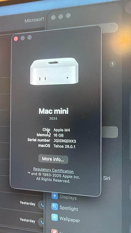 Apple Mac Mini (M4 Chip, 512GB SSD, 16GB RAM)