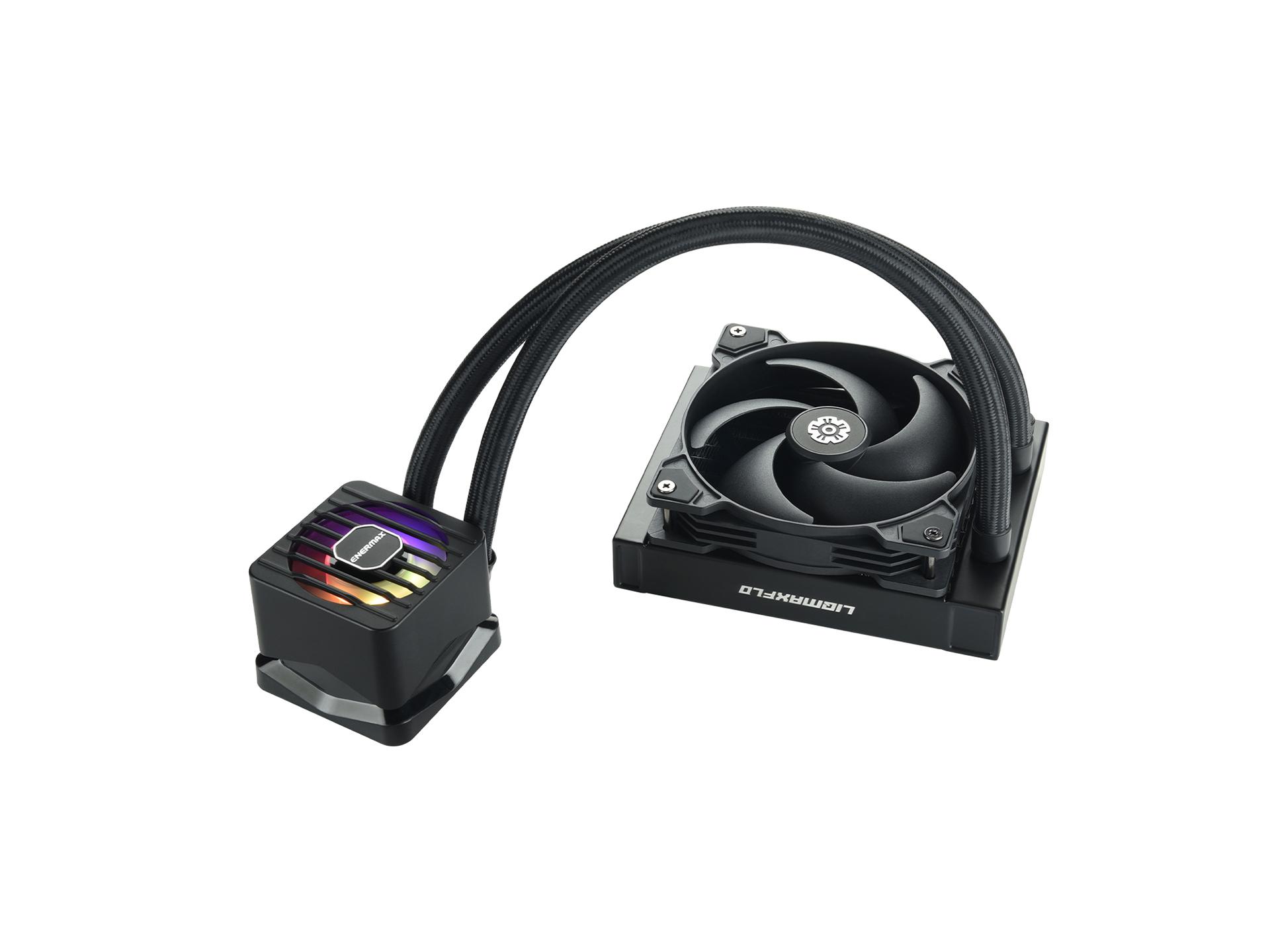 ENERMAX LIQMAXFLO SR 120 ARGB AIO CPU Liquid Cooler - 60mm VRM Fan up to 3000 RPM - 300W TDP