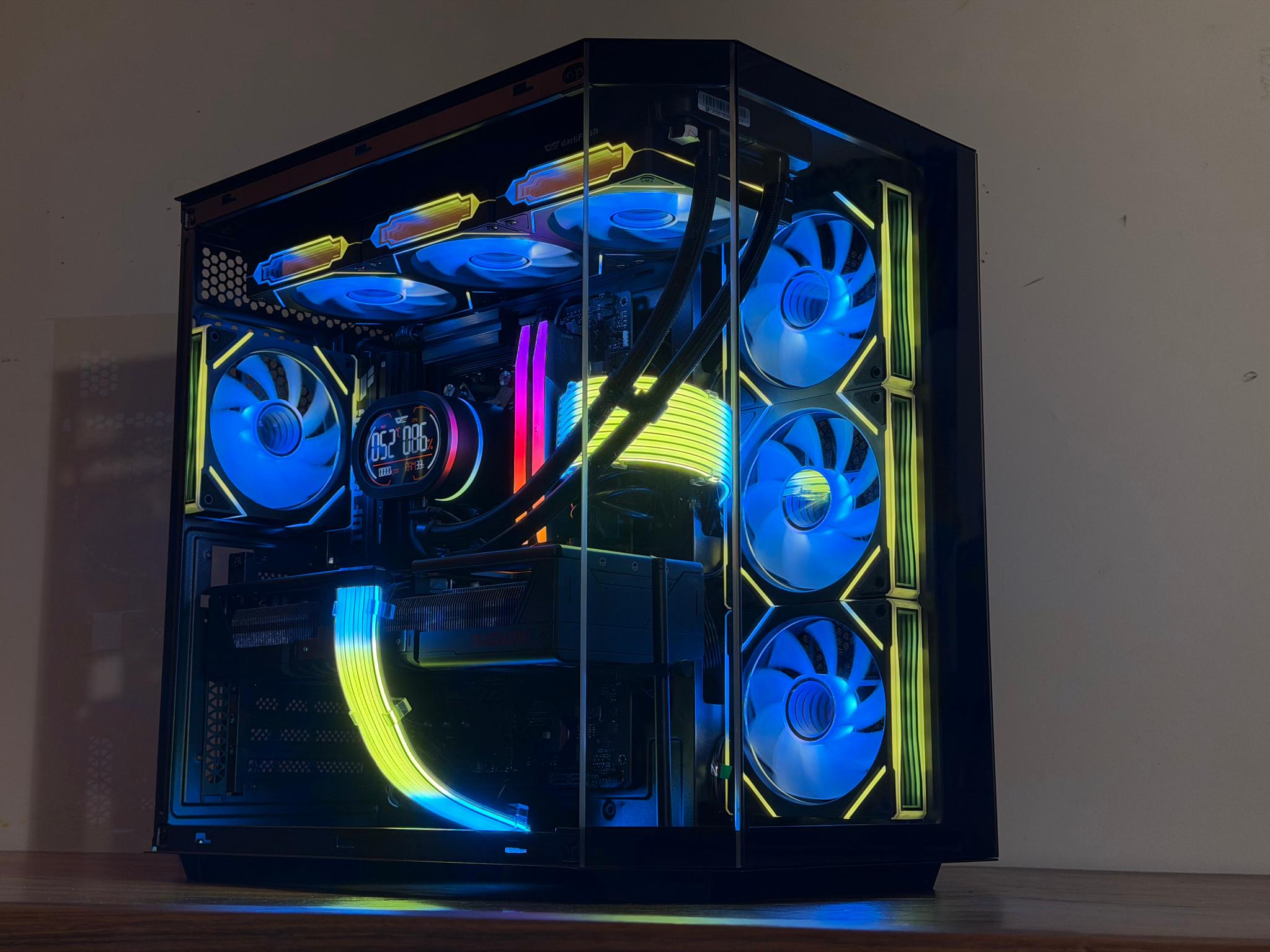 ⚡Obsidian X — Ryzen 9 7900X • RX 9070 XT • 32GB DDR5 • Black RGB Beast