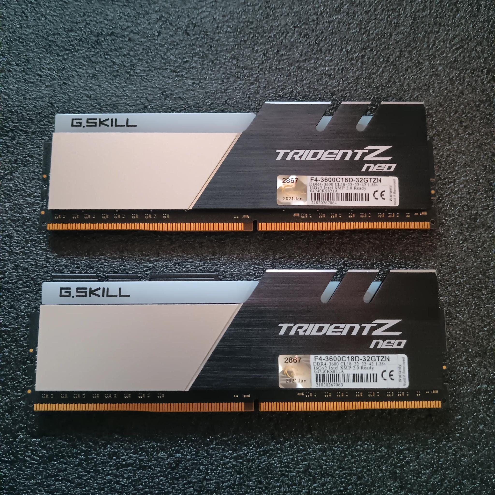G.SKILL Trident Z Neo Series RAM DDR4 32GB (2x16GB) 3600MT/s CL18-22-22-42 1.35V