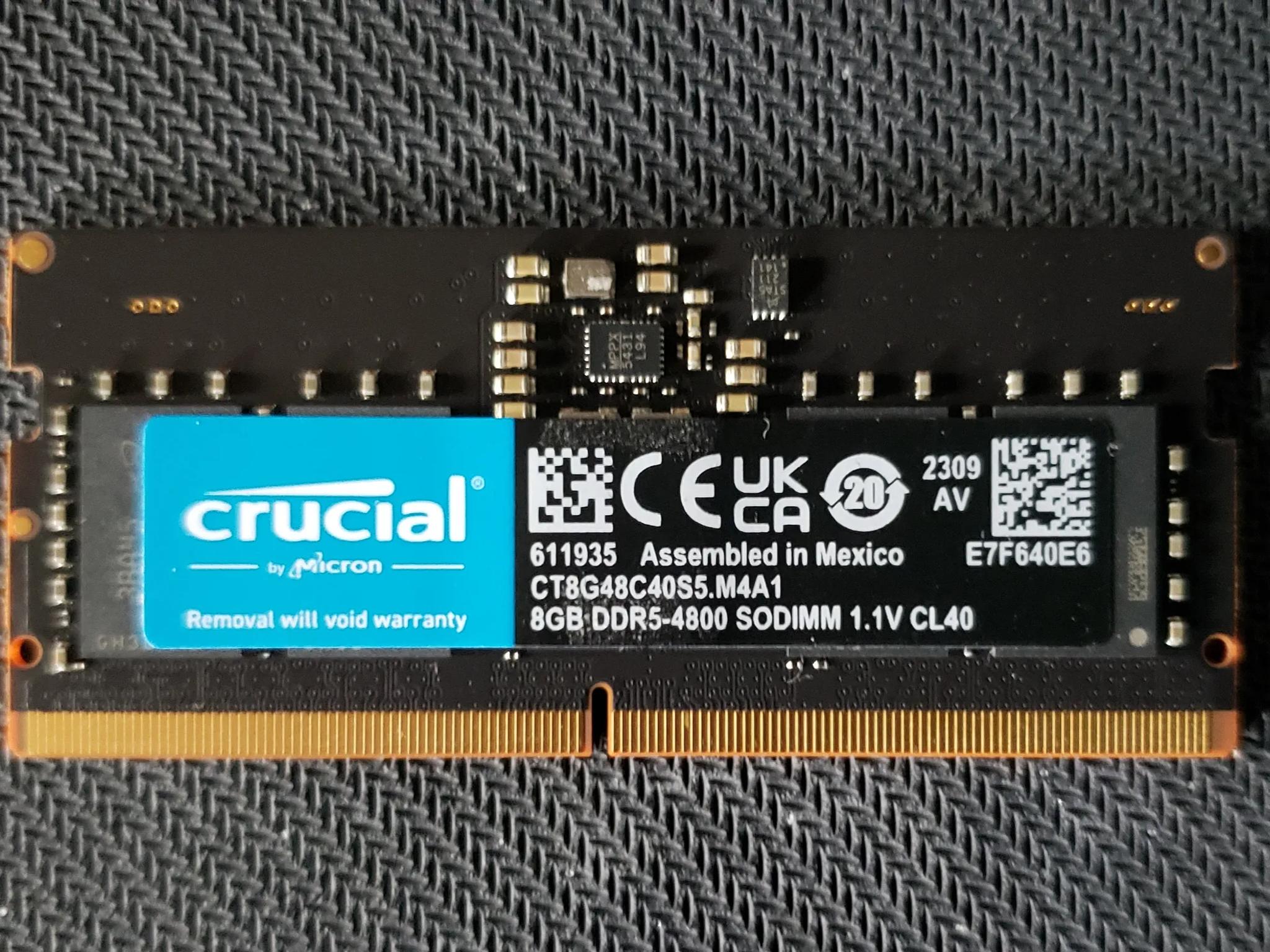 8GB (1x8) DDR5-4800 SODIMM Memory